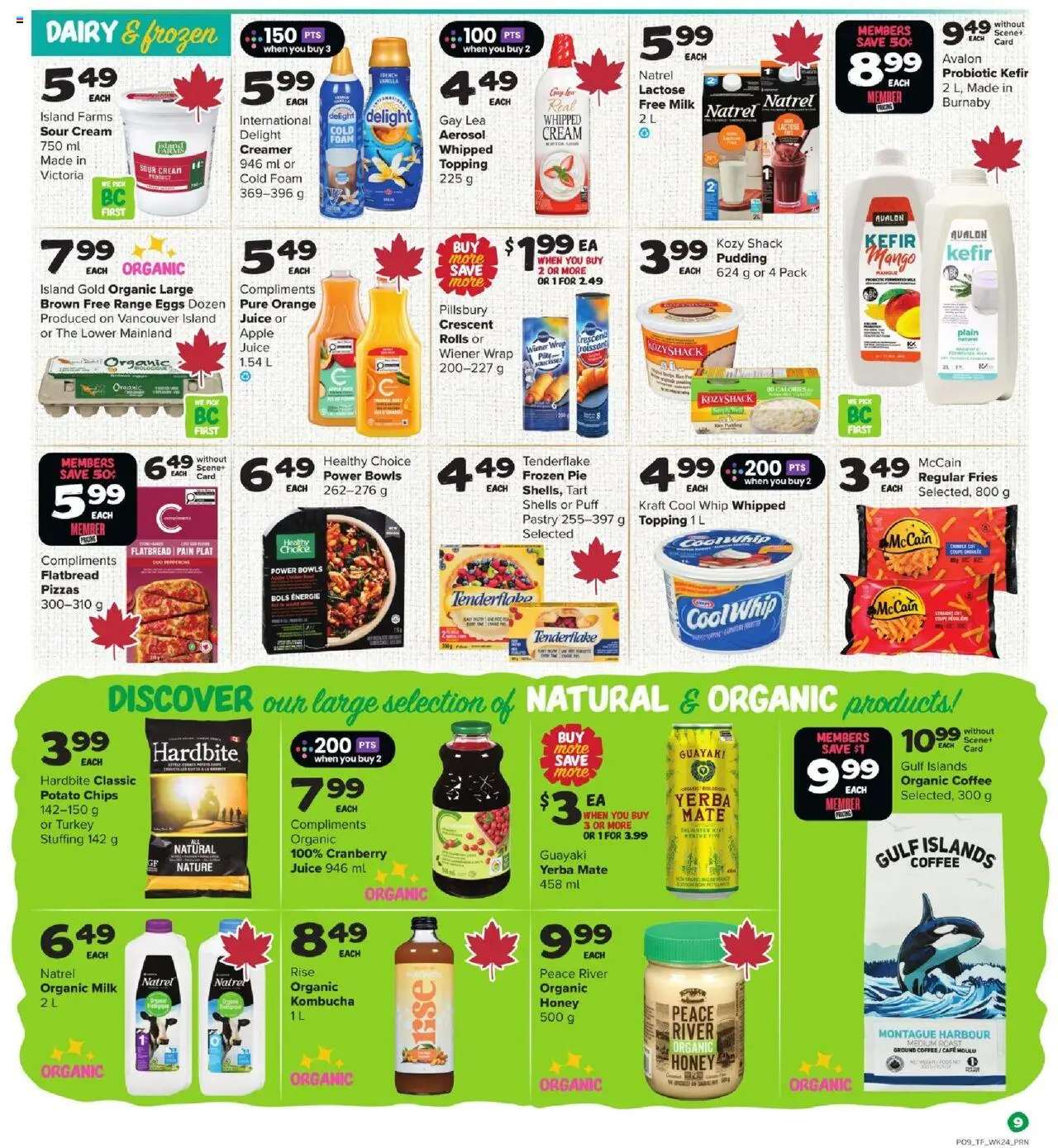 Thrifty Foods flyer valid from 09.10.2025 | Page: 10 | Products: Chips, Cream, Turkey, Milk