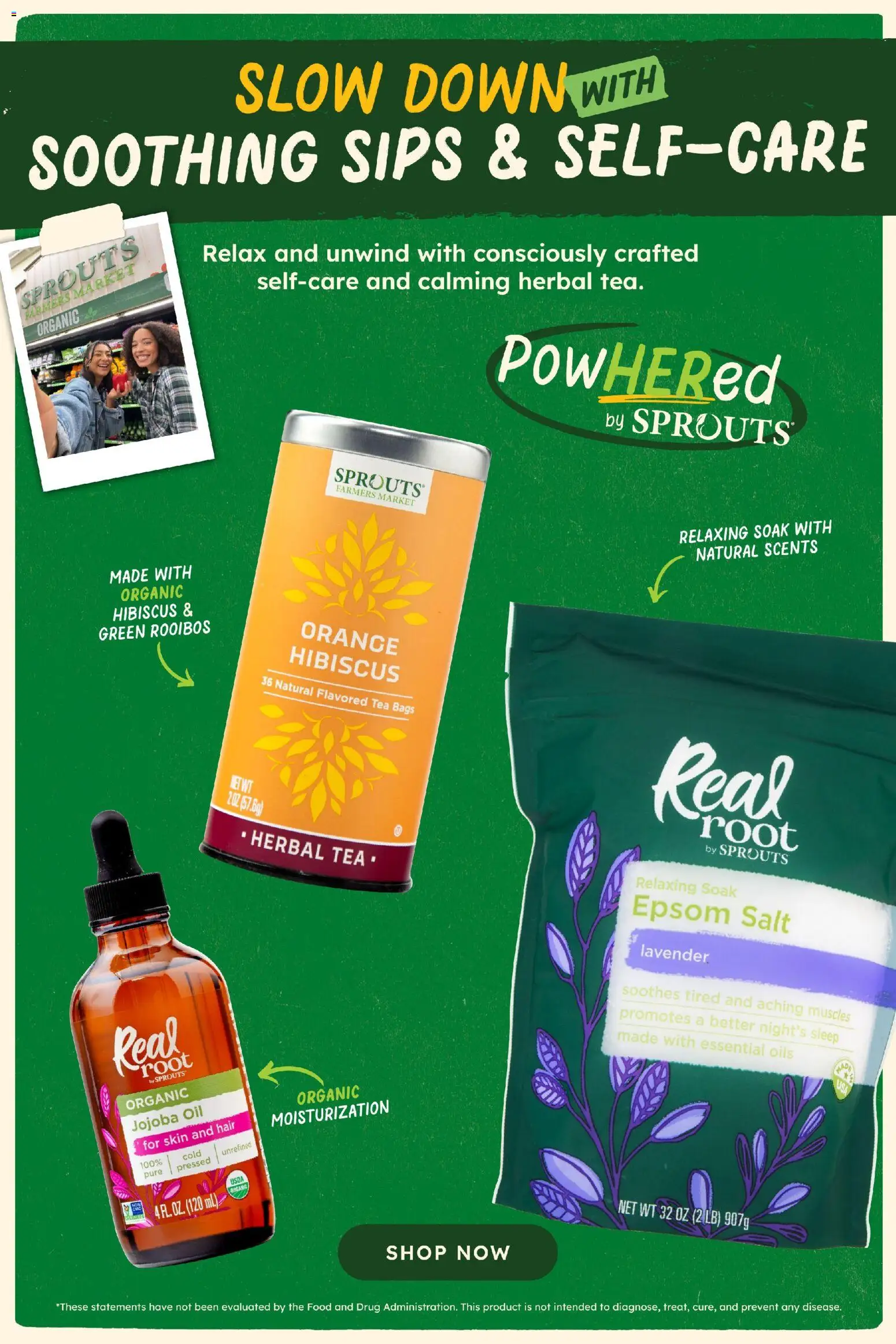 Sprouts Monthly Ad - valid from 25.03.2026 | Page: 3 | Products: Oil, Tea, Epsom Salt, Salt