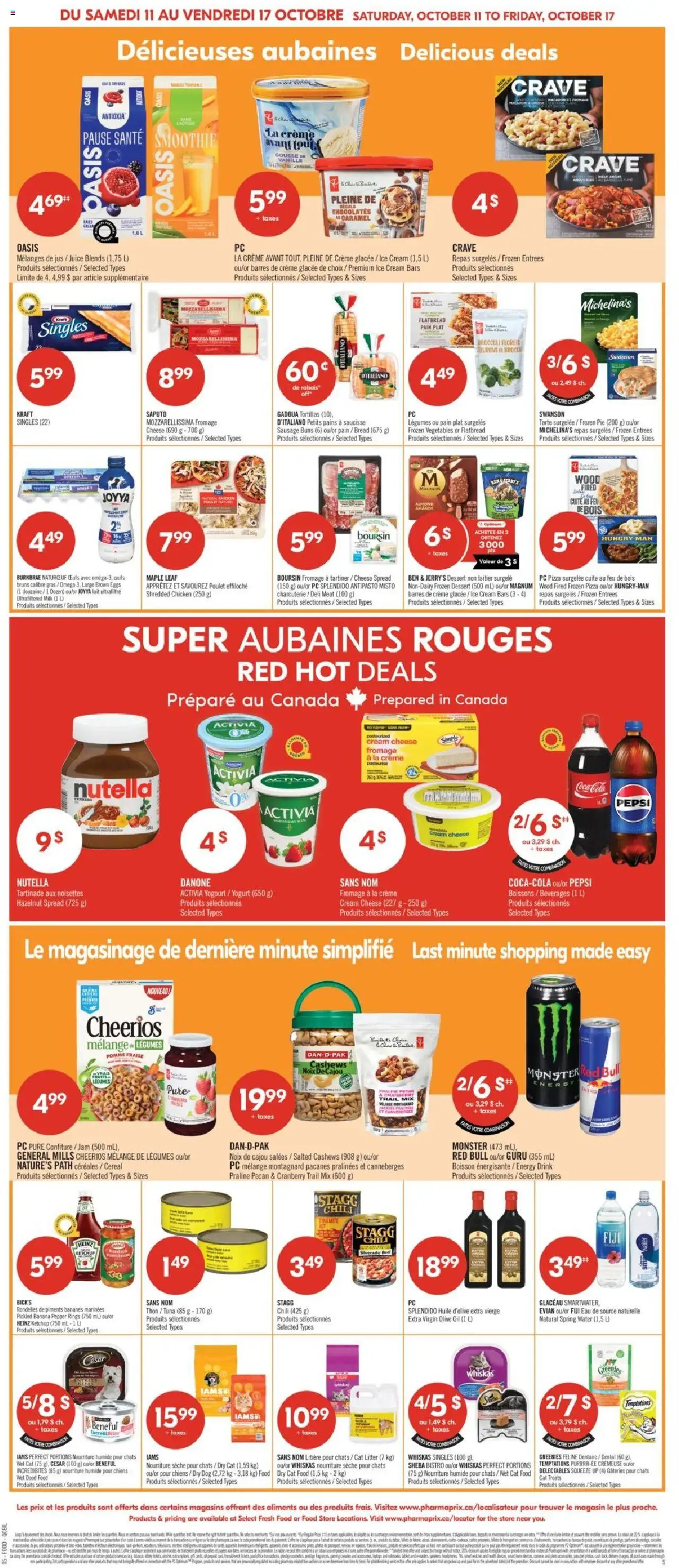 Pharmaprix flyer valid from 11.10.2025 | Page: 5 | Products: Beef, Nuts, Bread, Chicken