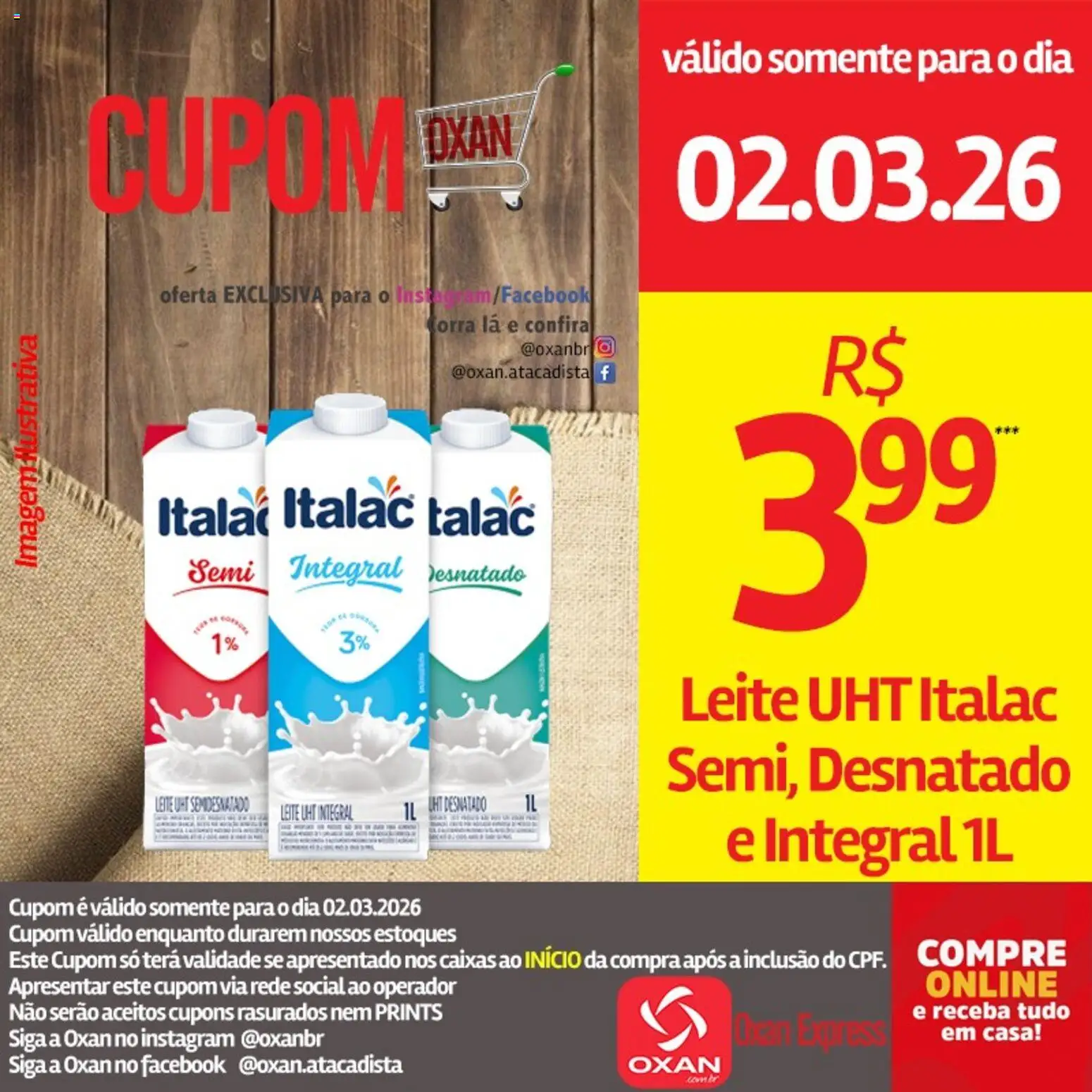 Oxan Atacadista Folheto - válido de 02.03.2026 | Página: 16 | Produtos: Leite
