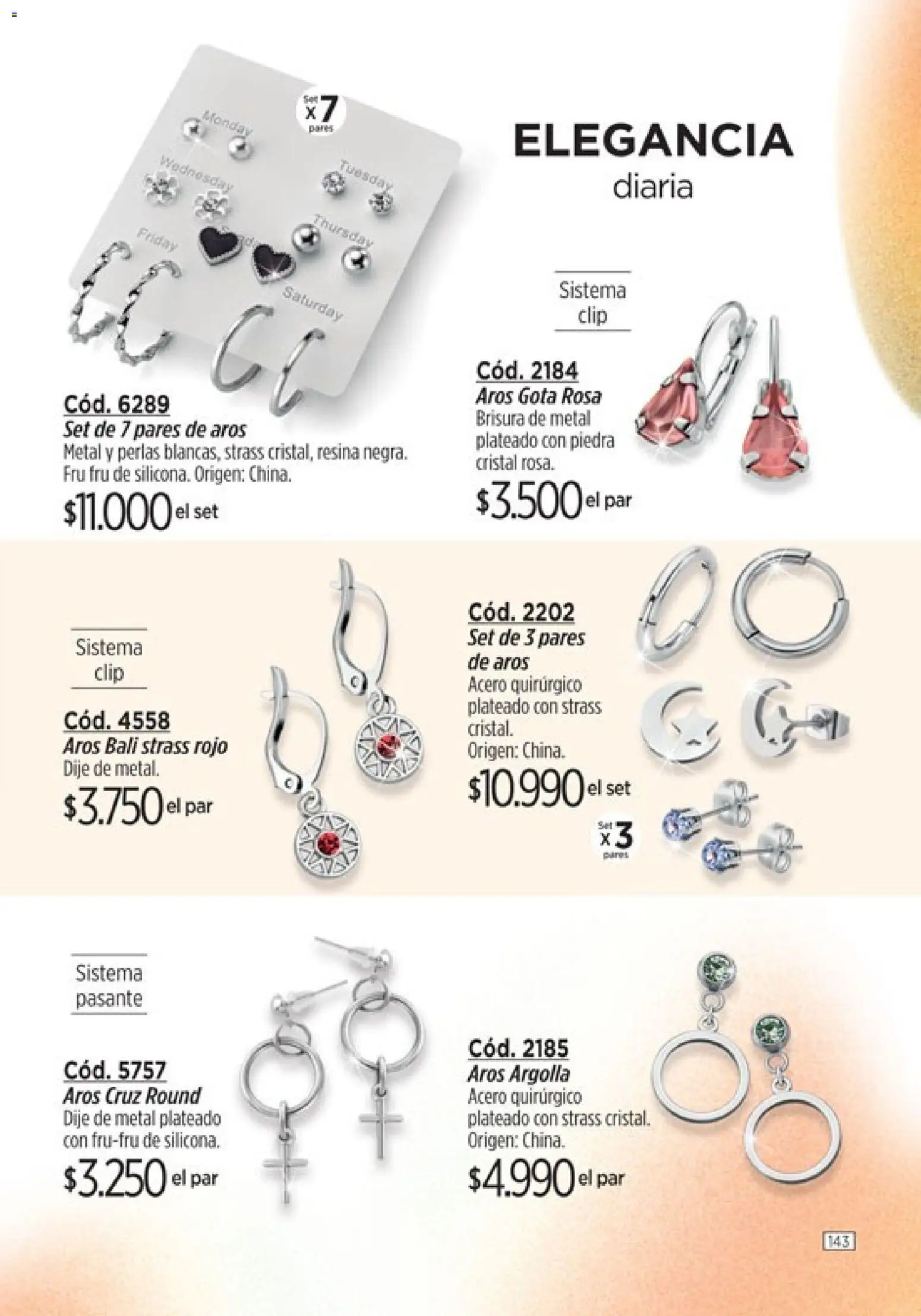 Catálogo Amodil Campaña 4 │ válido desde el 01.03.2026 | Página: 143 | Productos: Aros, Dije