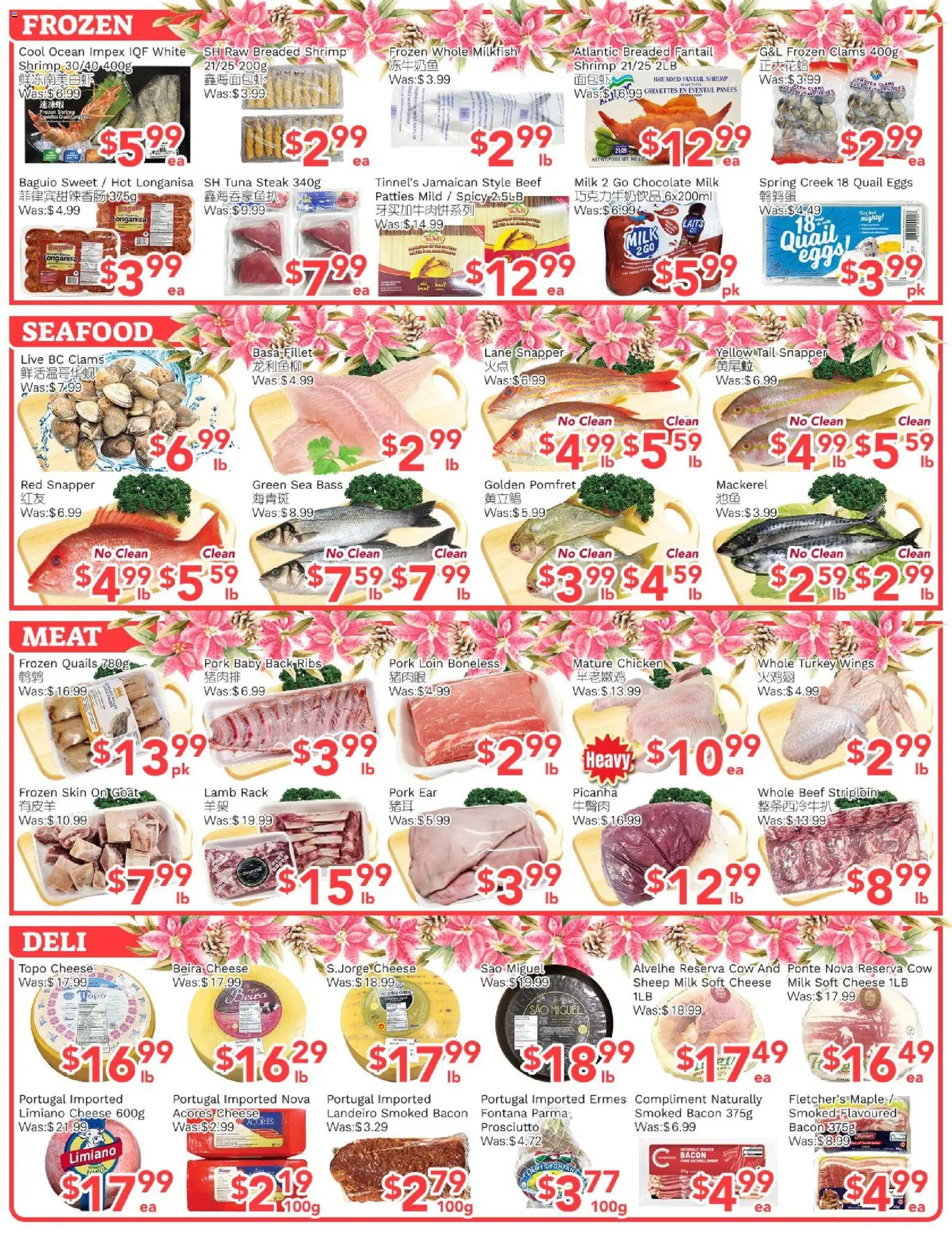 Ample Food Market flyer valid from 19.12.2025 | Page: 4 | Products: Milk, Eggs, Chocolate, Pork