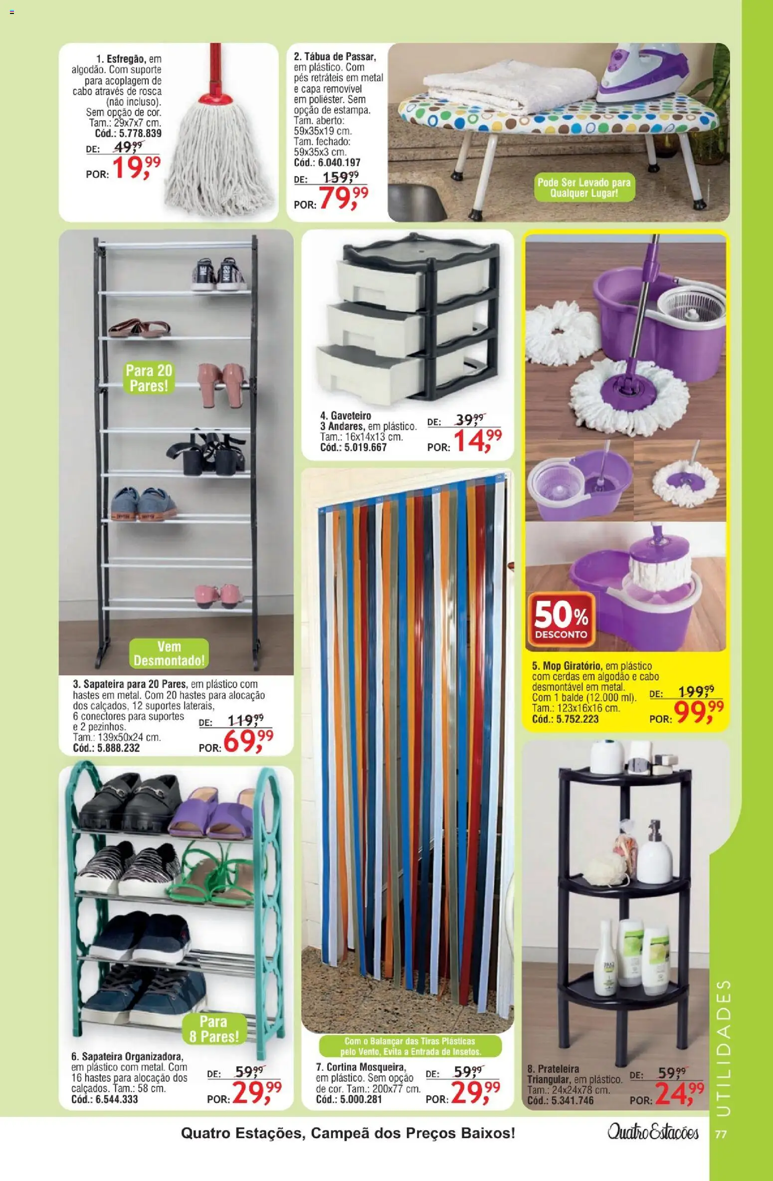 Quatro Estações Folheto - válido de 01.05.2026 | Página: 73 | Produtos: Sapateira, Algodão, Tábua, Cabo