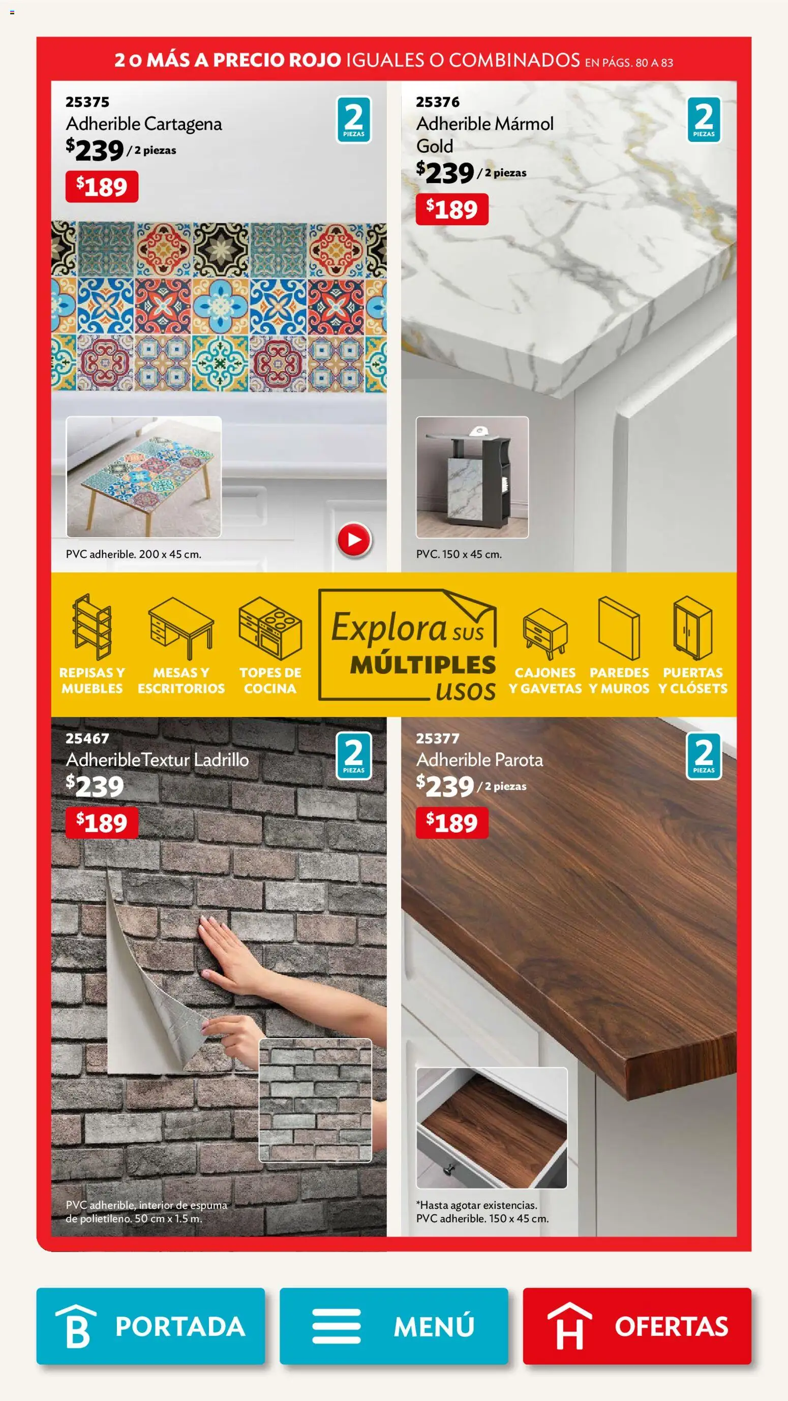 Nuevas ofertas de Betterware válidas en toda la República Mexicana desde el 05.01.2026. ¡Encuentra las mejores ofertas en Betterware campaña 1 2026! | Página: 81 | Productos: Espuma, Cocina, Ladrillo