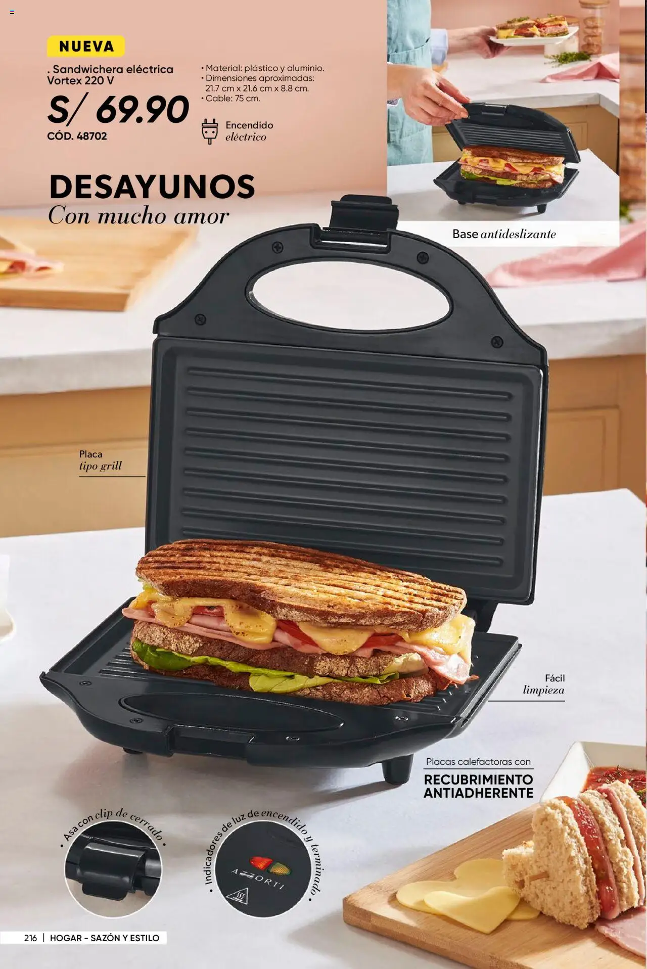 Catálogo Azzorti válido desde 28.07.2025 | Página: 218 | Productos: Cable, Sandwichera