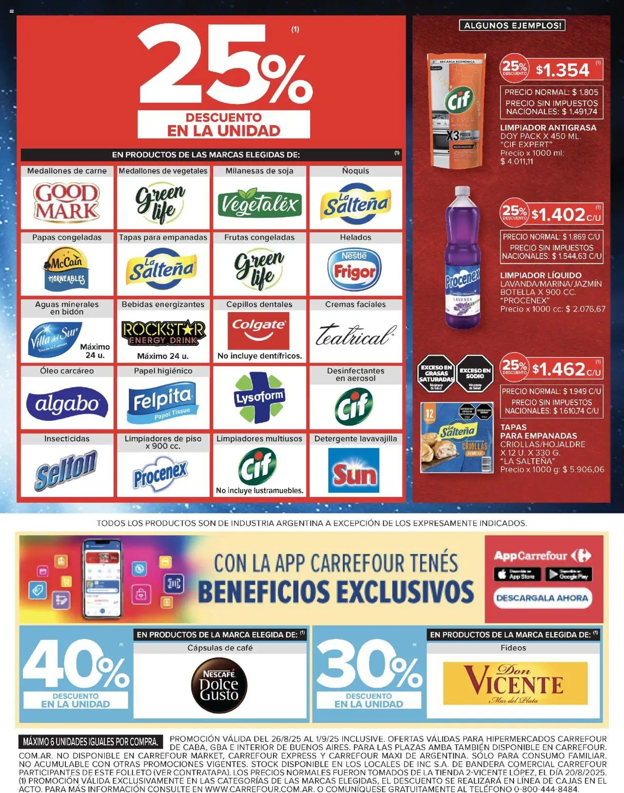 Carrefour ofertas │ válido desde el 26.08.2025 | Página: 7 | Productos: Papel higiénico, Bidón, Detergente, Limpiador