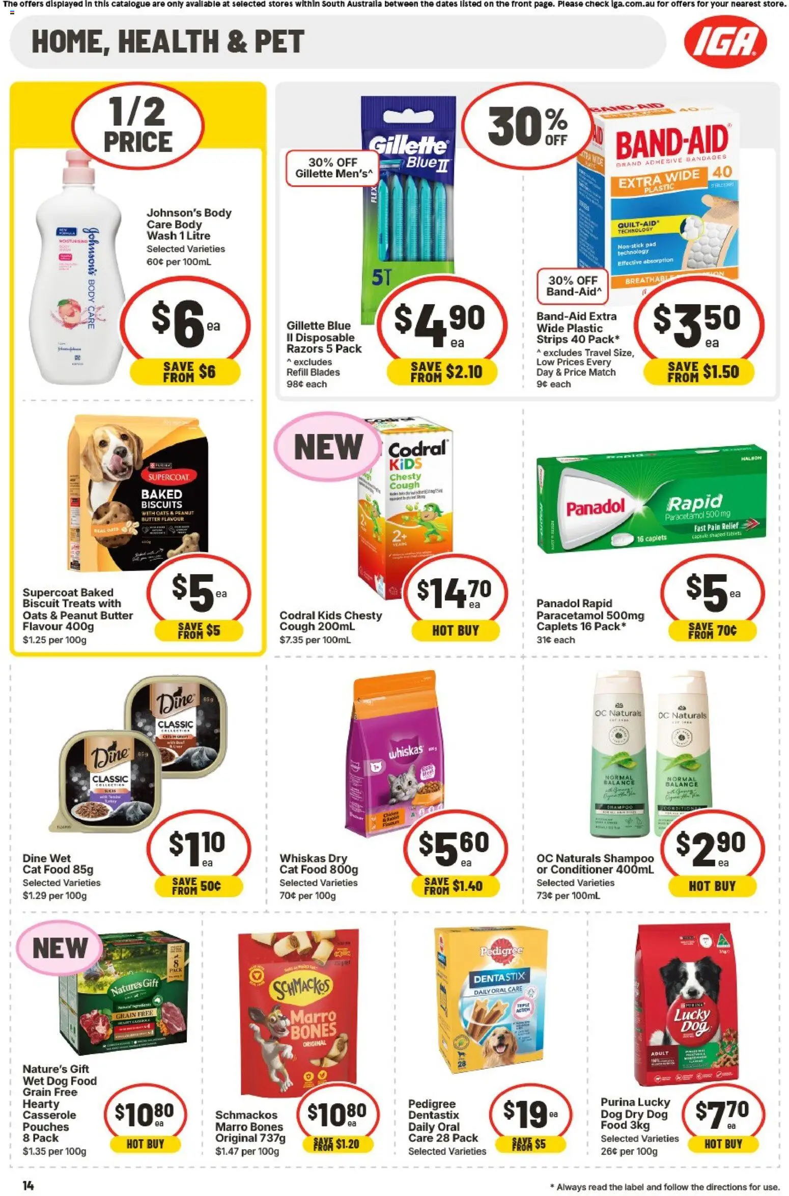 IGA catalogue - valid from 08.04.2026 | Page: 14 | Products: Bacon, Yoghurt, Cream, Sugar