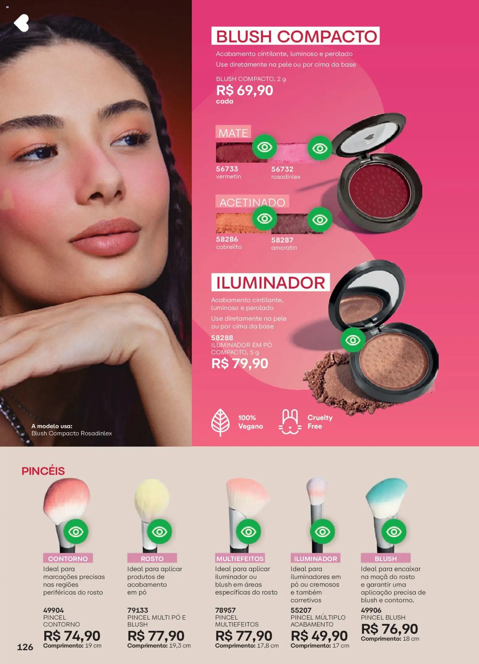 O Boticário Folheto - válido de 19.01.2026 | Página: 138 | Produtos: Pó, Blush, Pincel, Iluminador