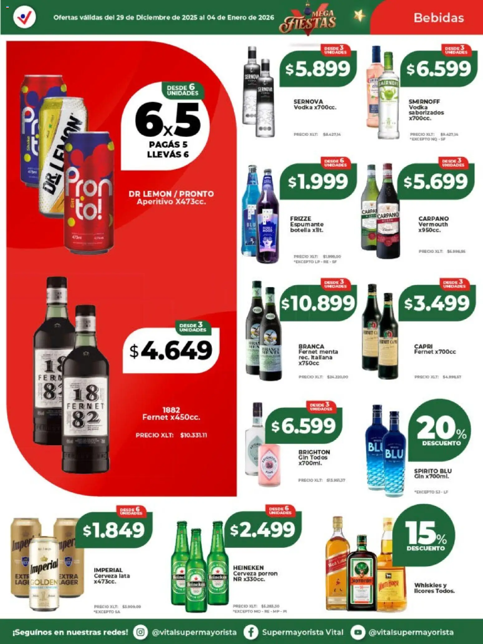 Vital - Ofertas - Mar del Plata  │ válido desde el 29.12.2025 | Página: 17 | Productos: Vodka, Botella, Gin, Cerveza