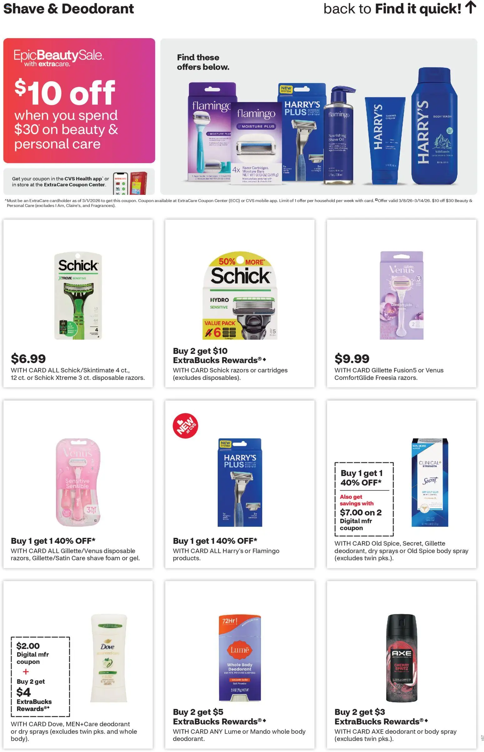 CVS Pharmacy Weekly Ad - WA - valid from 08.03.2026 | Page: 15 | Products: Axe, Oil, Deodorant, Avocado