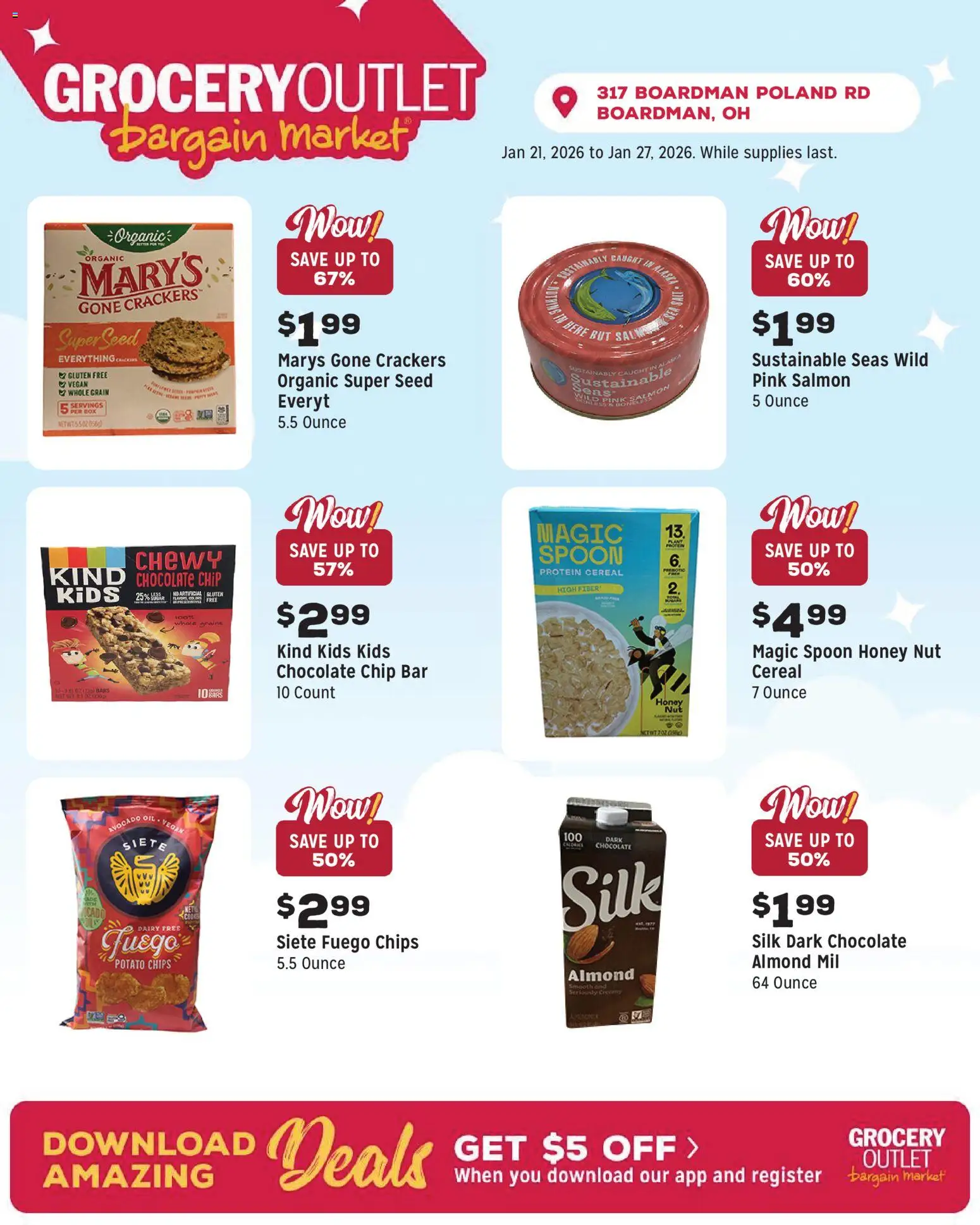 Grocery Outlet Weekly Ad - OH - valid from 21.01.2026 | Page: 5 | Products: Box, Chocolate, Chips, Avocado