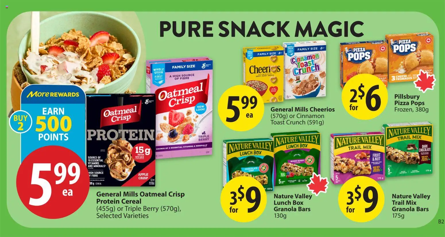 Save on foods flyer valid from 02.04.2026 | Page: 16 | Products: Box, Milk, Chocolate, Pizza