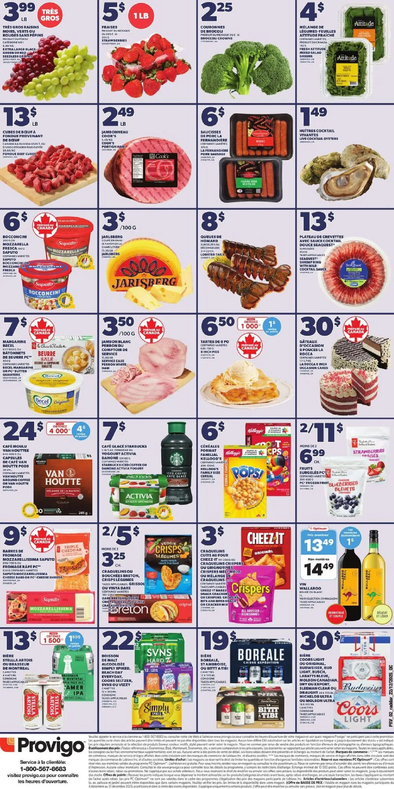 Provigo flyer valid from 25.12.2025 | Page: 2 | Products: Salad, Case, Coffee, Pork