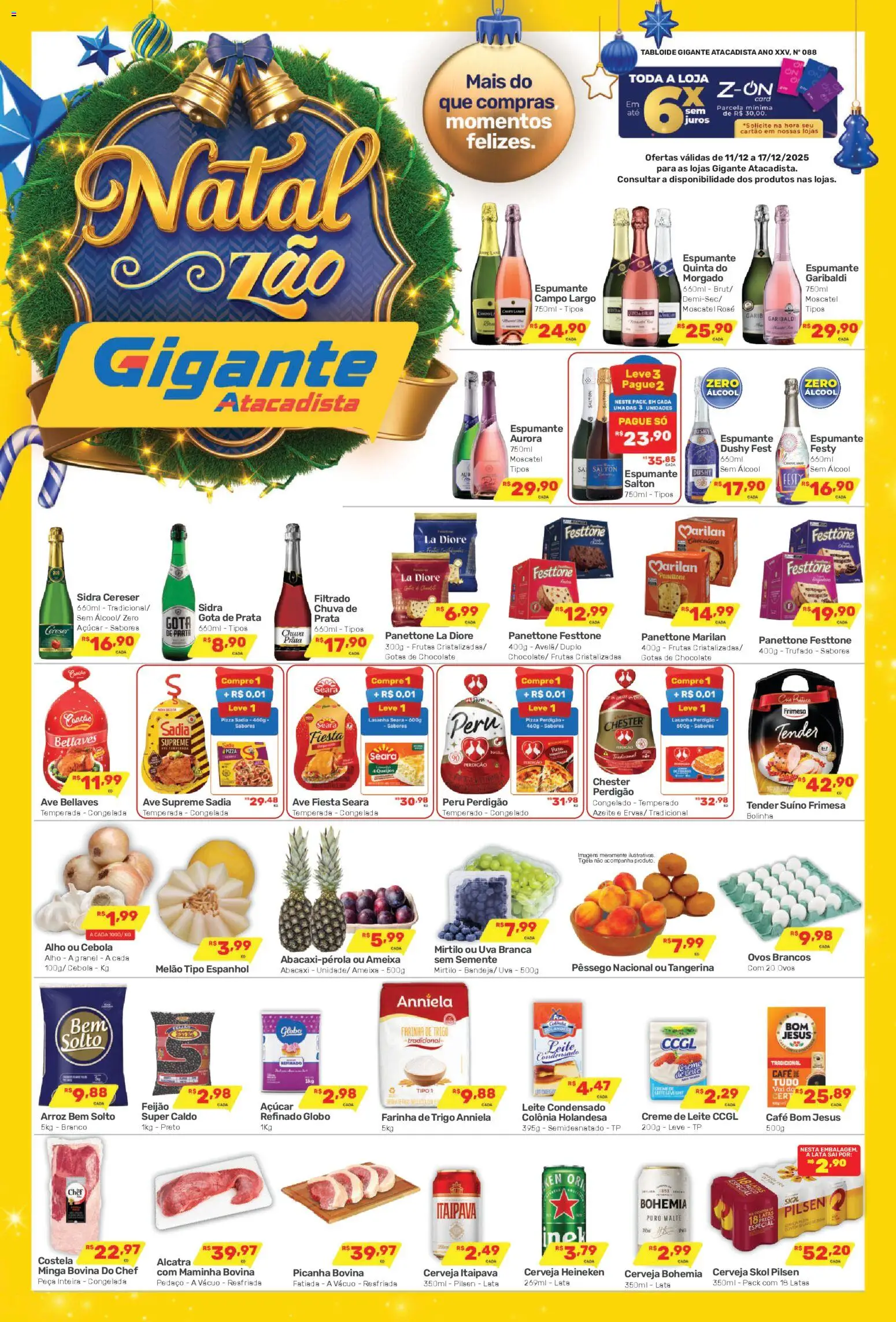 Gigante Atacadista Folheto - válido de 11.12.2025 | Página: 1 | Produtos: Ovos, Cerveja Heineken, Creme, Ameixa