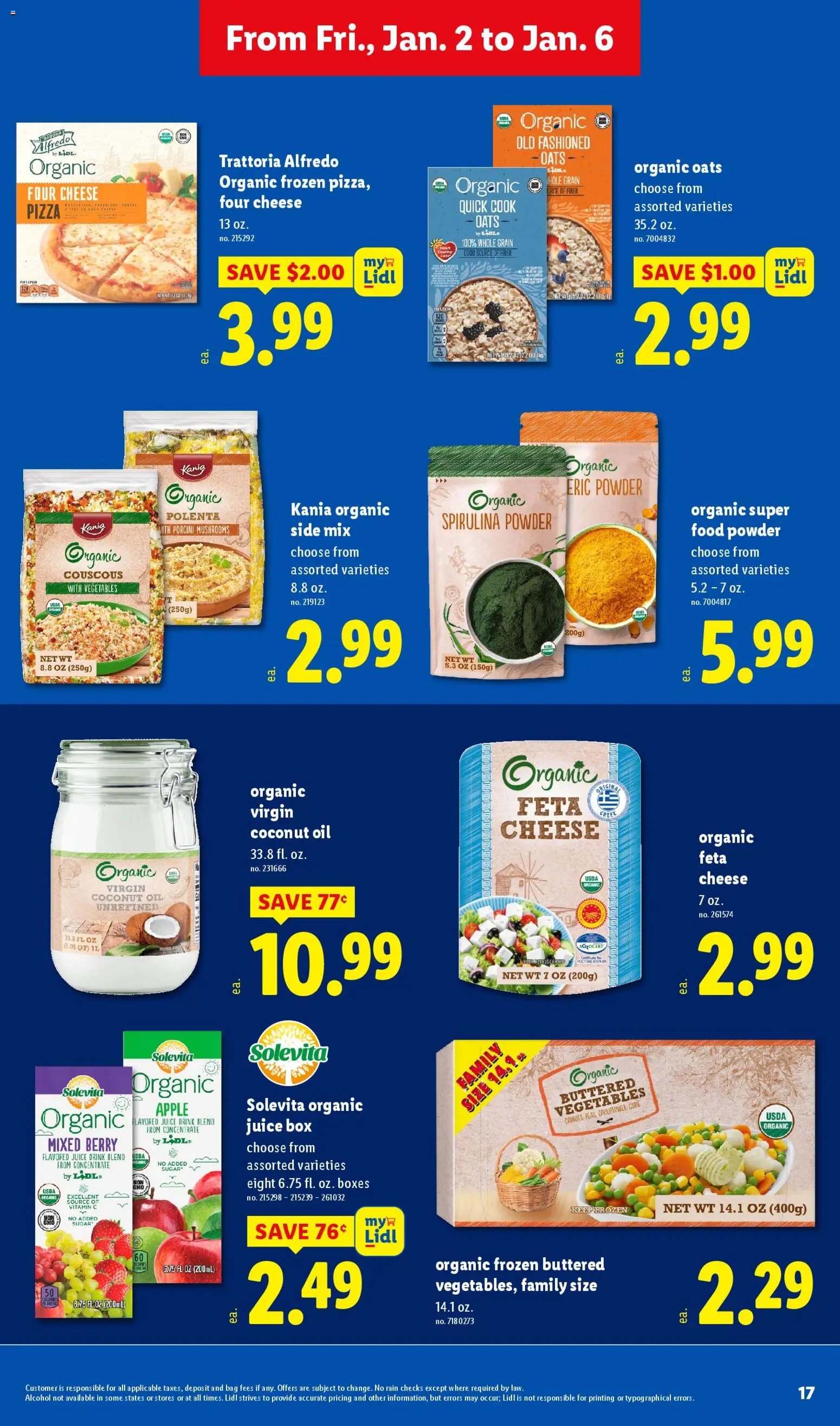 Lidl Weekly Ad - valid from 02.01.2026 | Page: 17 | Products: Mushrooms, Box, Sugar, Cauliflower