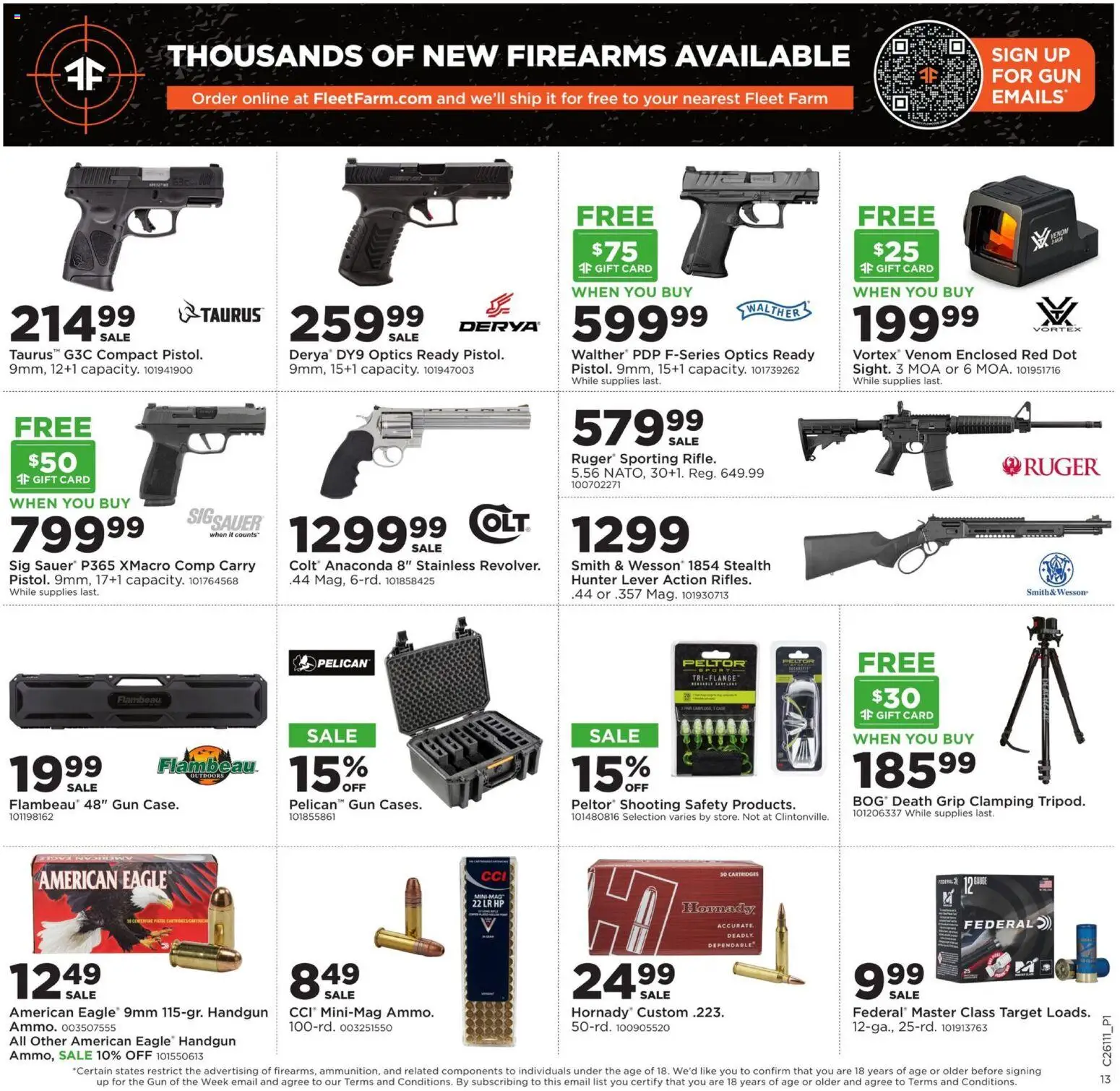 Mills Fleet Farm Weekly Ad - valid from 09.03.2026 | Page: 18 | Products: Gun, Handgun