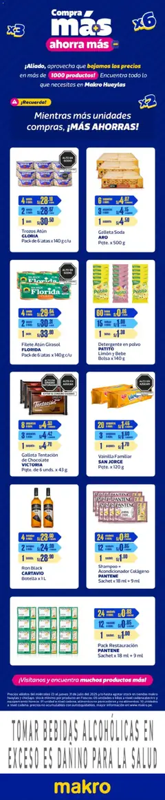 Vista previa de folleto Makro - MAKRO Volante Precios X BODEGAS Chorrillos de la Makro válido desde 23.07.2025