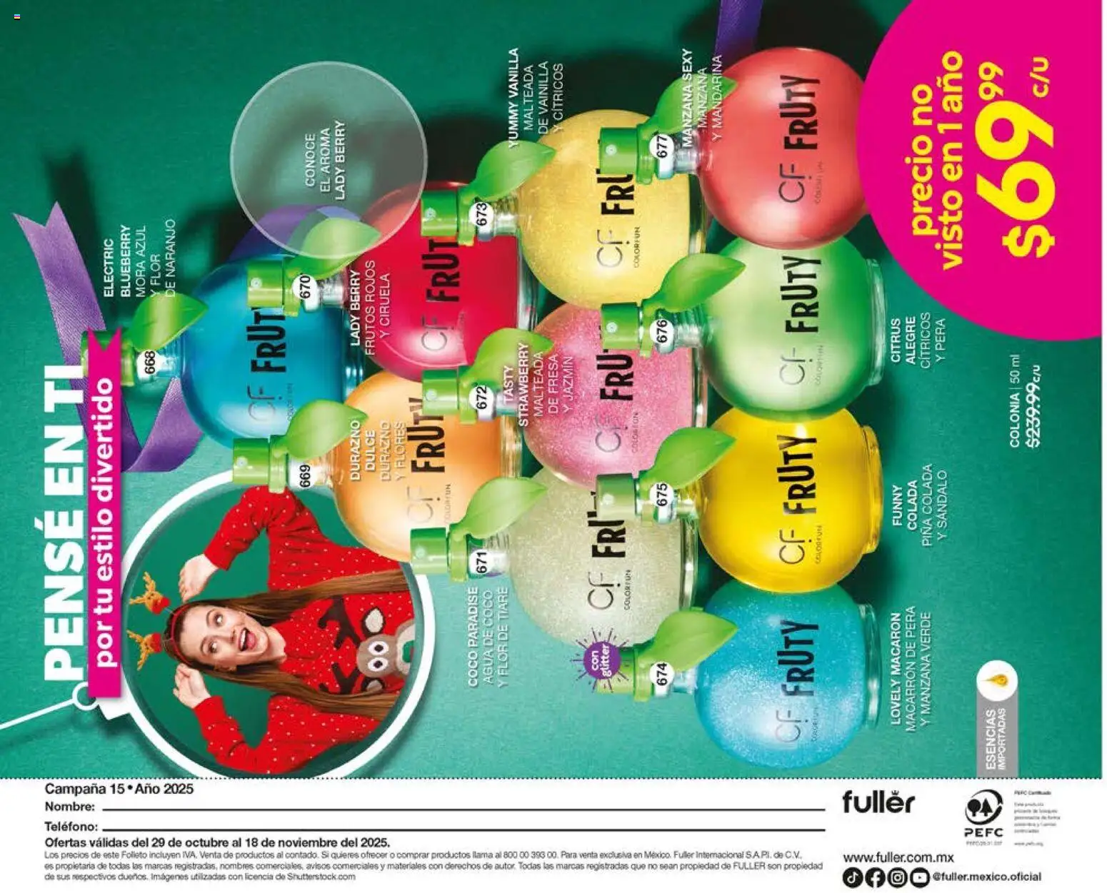 Nuevas ofertas de Fuller válidas en toda la República Mexicana desde el 29.10.2025. ¡Encuentra las mejores ofertas en Fuller campaña 15 2025! | Página: 228 | Productos: Pera, Piña, Esencias, Campana