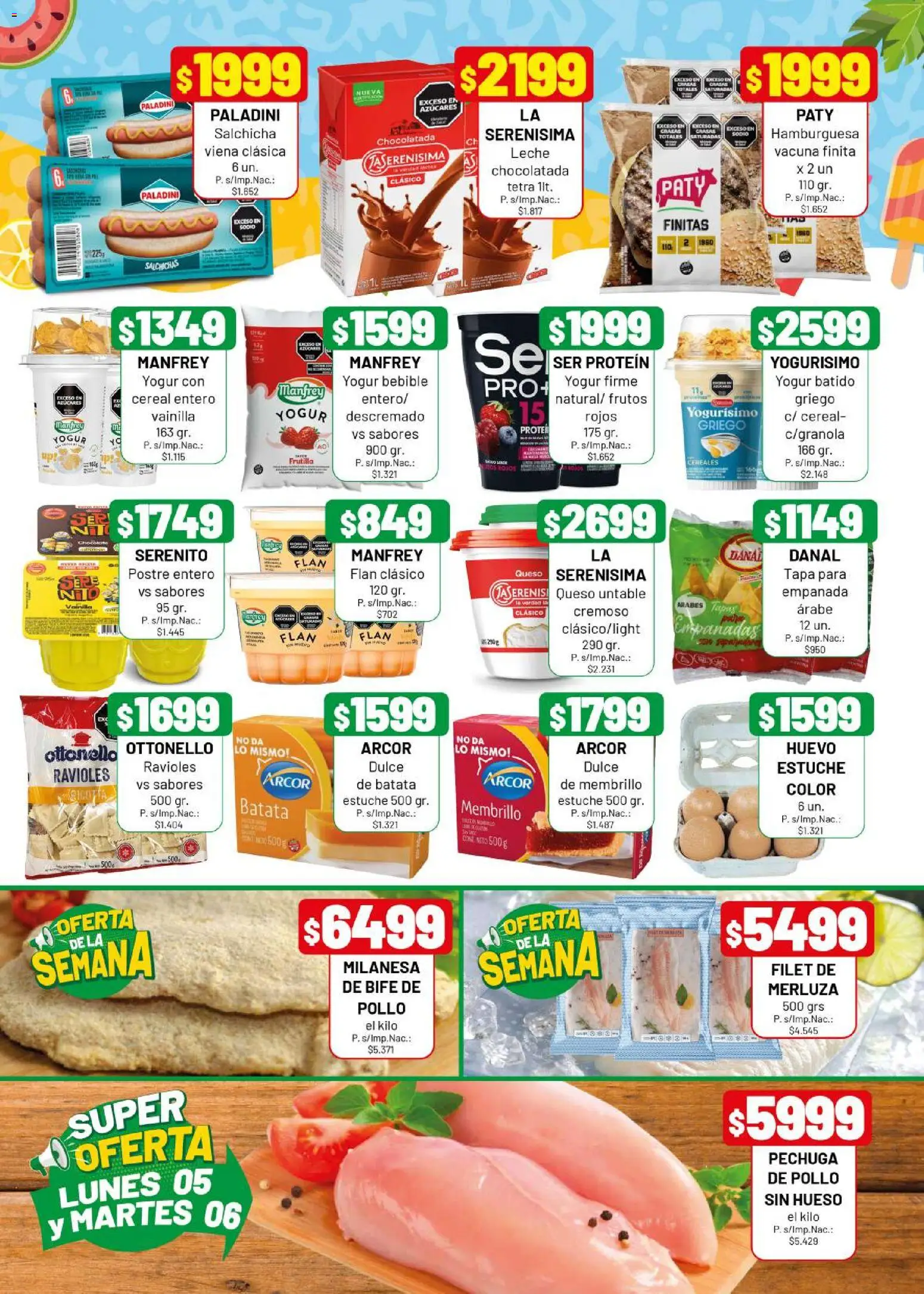 Almacor catálogo │ válido desde el 02.01.2026 | Página: 2 | Productos: Milanesa, Batata, Salchicha, Cereales