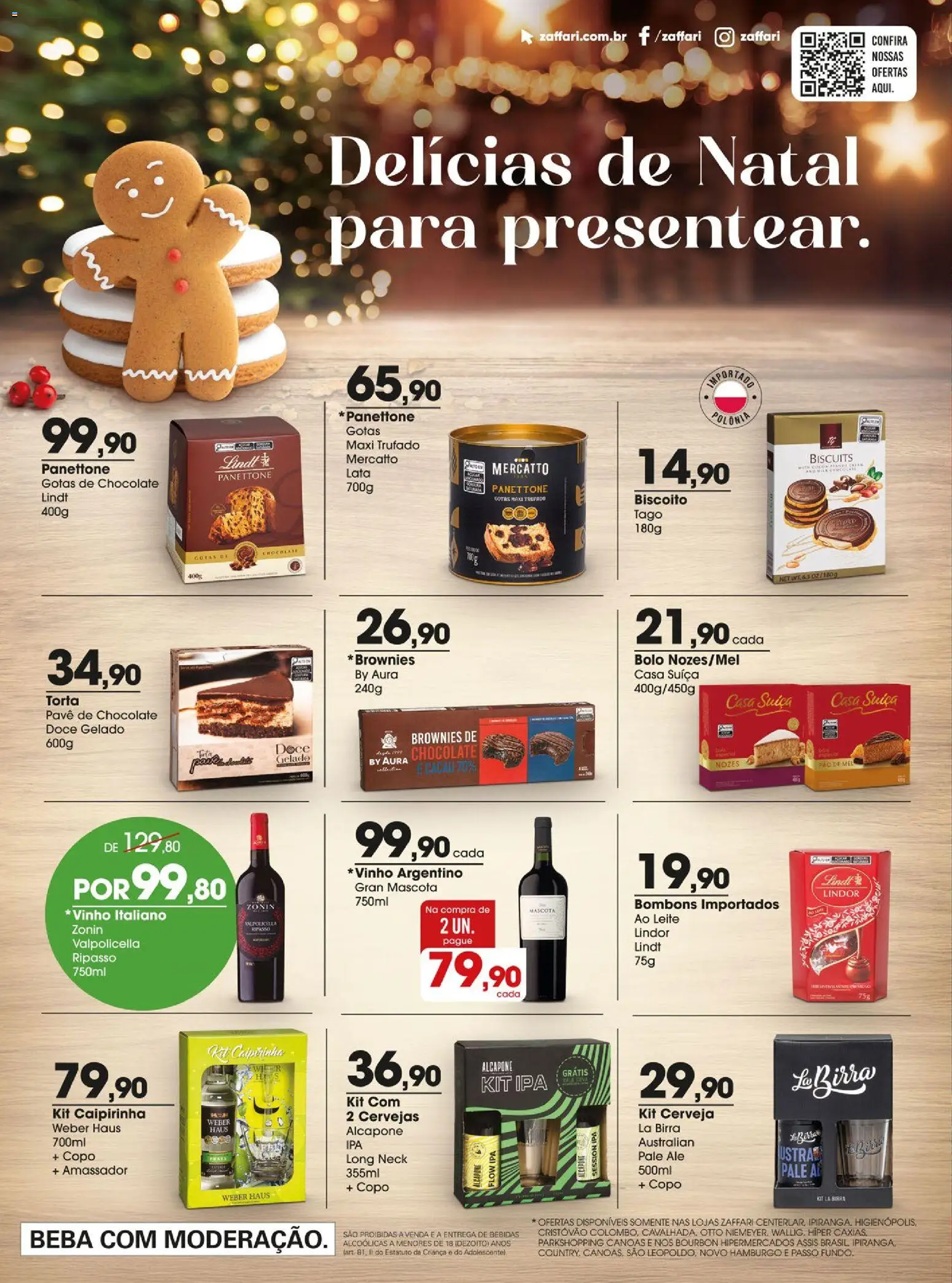 Zaffari Folheto - válido de 02.12.2025 | Página: 28 | Produtos: Biscoito, Panettone, Mel, Bolo