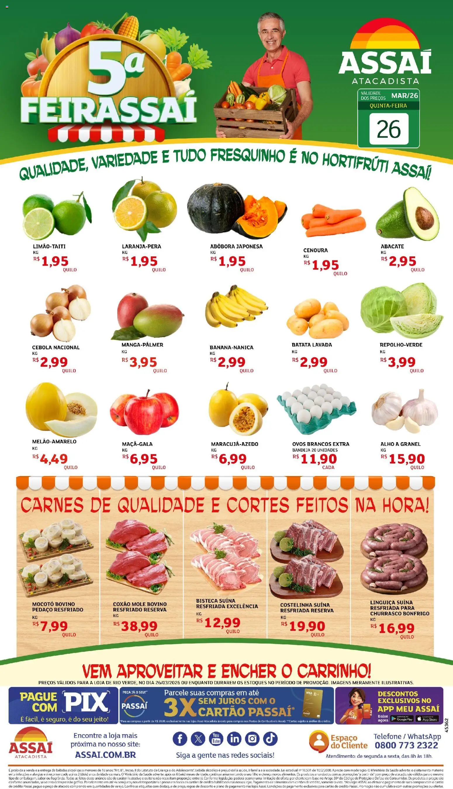 Assaí Atacadista Folheto - válido de 26.03.2026 | Página: 1 | Produtos: Carrinho, Pneus, Base, Cenoura