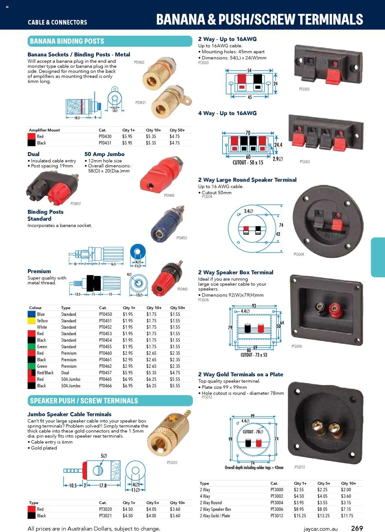 Jaycar catalogue - valid from 09.07.2025 | Page: 269 | Products: Box, Amplifier, Cable, Speaker