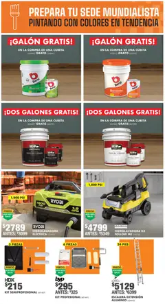 Vista previa de Home Depot catálogo, nuevo folleto de la tienda, válido en México a partir del 12.03.2026 | Página: 11 | Productos: Extensión, Hidrolavadora, Pintura, Escalera