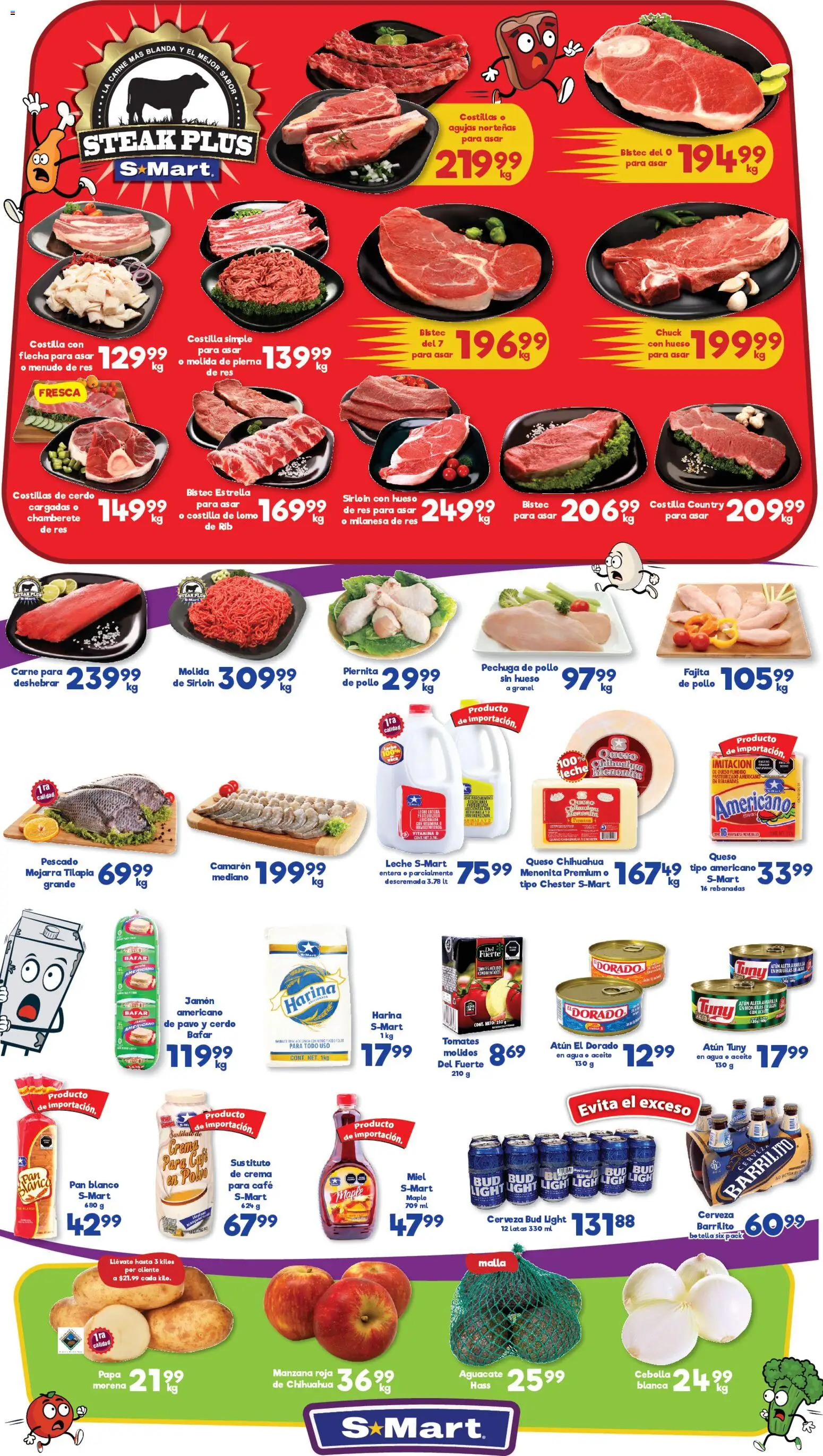 Nuevas ofertas de S-Mart válidas en toda la República Mexicana desde el 09.01.2026. ¡Encuentra las mejores ofertas en S-Mart folleto Matamoros! | Página: 1 | Productos: Papa, Aceite, Aguacate, Jamón
