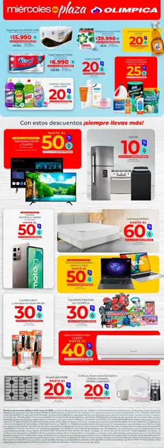 Olímpica - Miércoles de plaza -  Vista previa de la revista de la tienda Olímpica valido desde el 07.01.2026 | Página: 3 | Productos: Banco, Baño, Toallas, Ropa interior