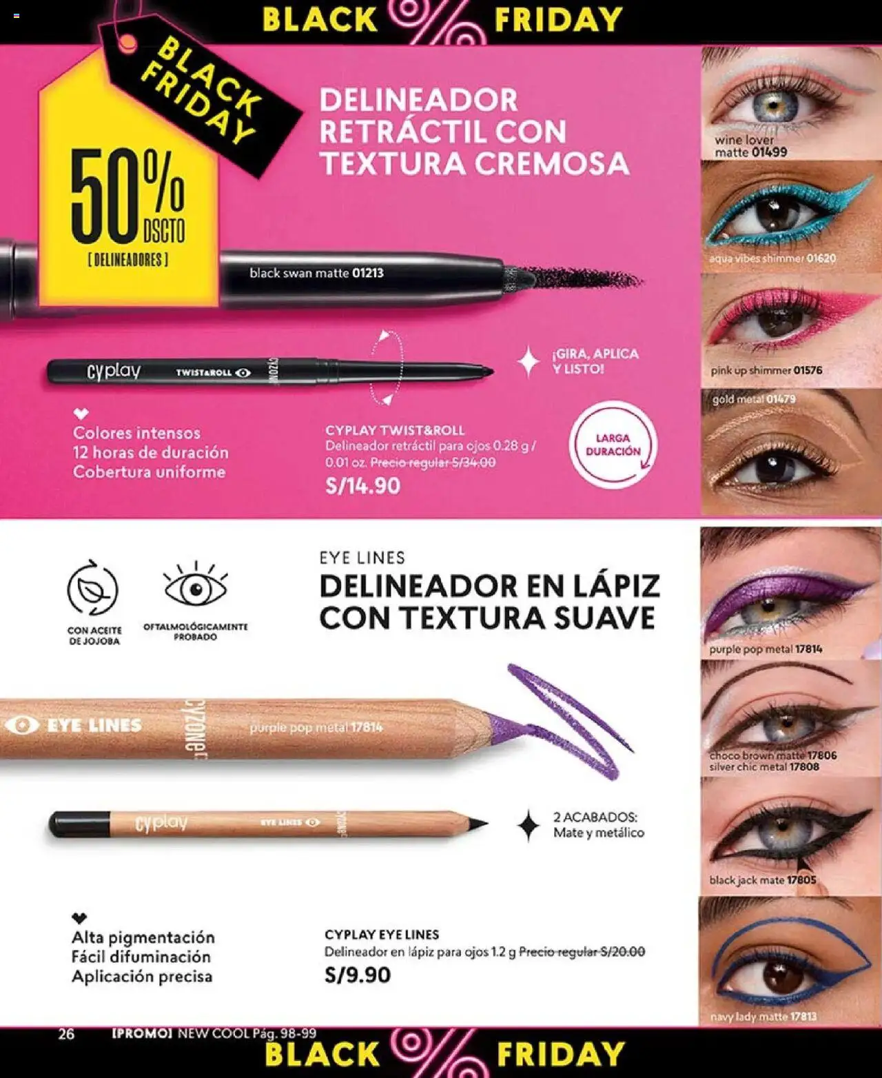 Catálogo CyZone válido desde 03.10.2025 | Página: 28 | Productos: Delineador, Aceite