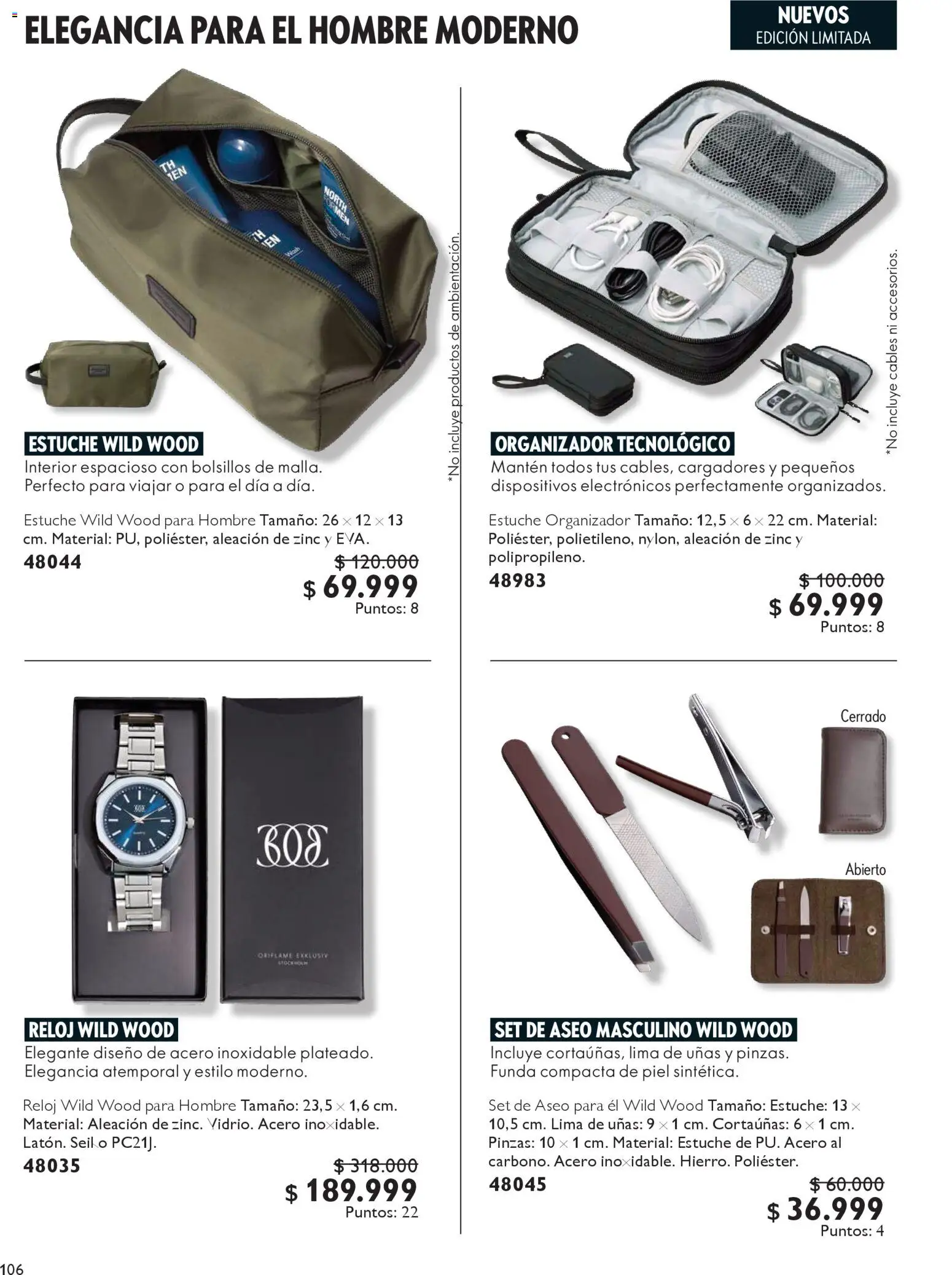 Oriflame revista - valida desde el 24.01.2026 | Página: 106 | Productos: Estuche, Reloj, Lima de uñas, Organizador