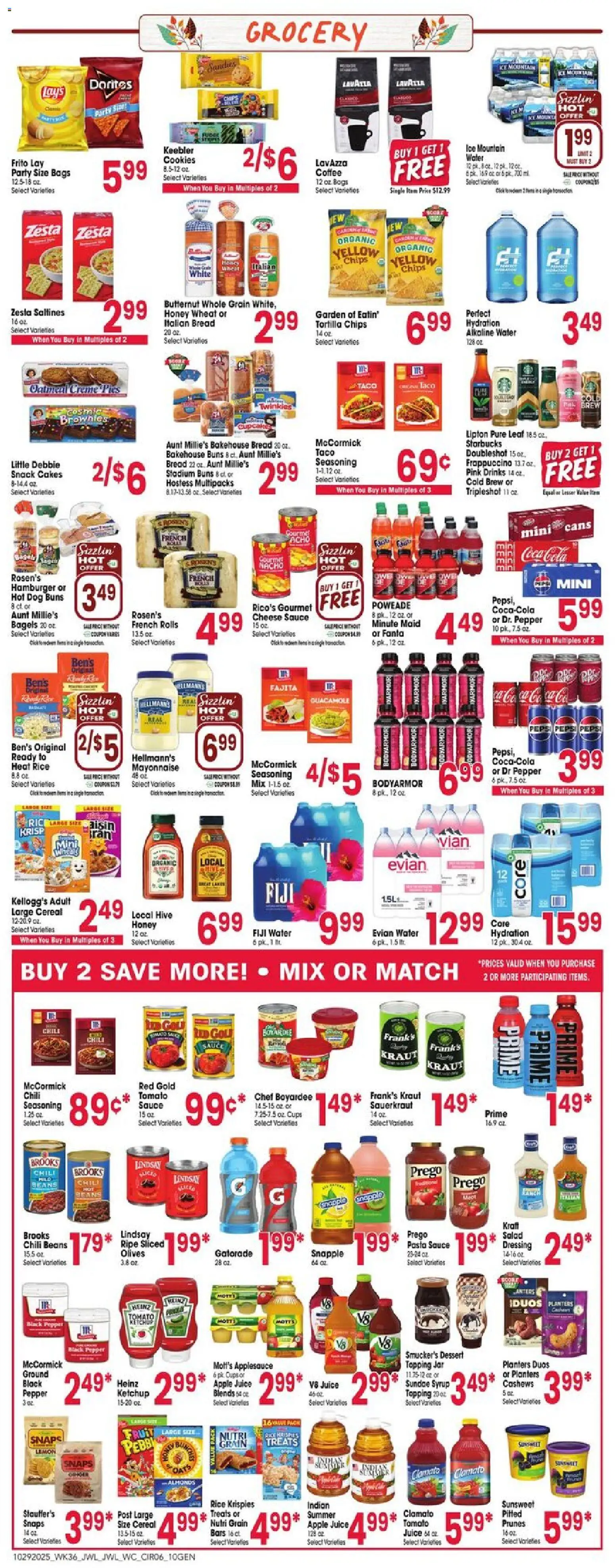 Jewel Osco Weekly Ad - valid from 29.10.2025 | Page: 6 | Products: Coffee, Chips, Ketchup, Cookies