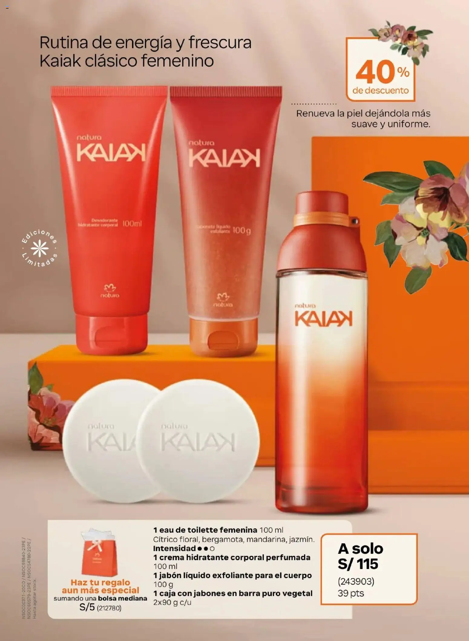 Catálogo Natura válido desde 10.03.2026 | Página: 22 | Productos: Exfoliante, Crema, Bolsa, EAU de Toilette