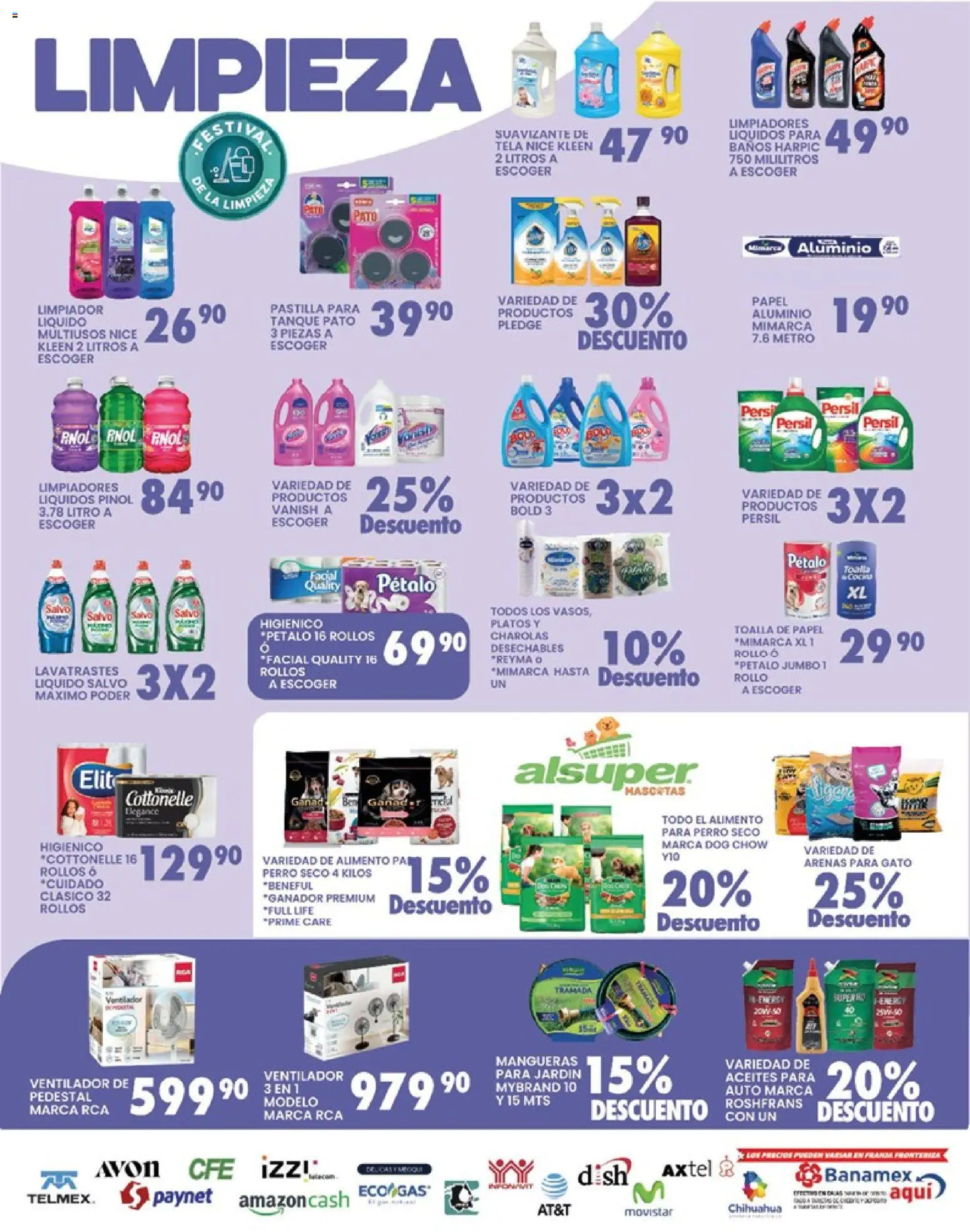 Nuevas ofertas de Alsuper válidas en toda la República Mexicana desde el 24.03.2026. ¡Encuentra las mejores ofertas en Alsuper folleto Casas Grandes! | Página: 5 | Productos: Ventilador, Suavizante, Limpiador, Toalla