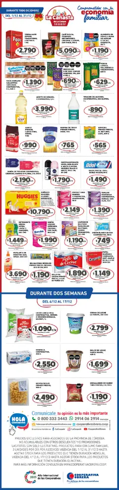 Vista previa Cooperativa Obrera - La Canasta de La Coope válido desde el 01.12.2025