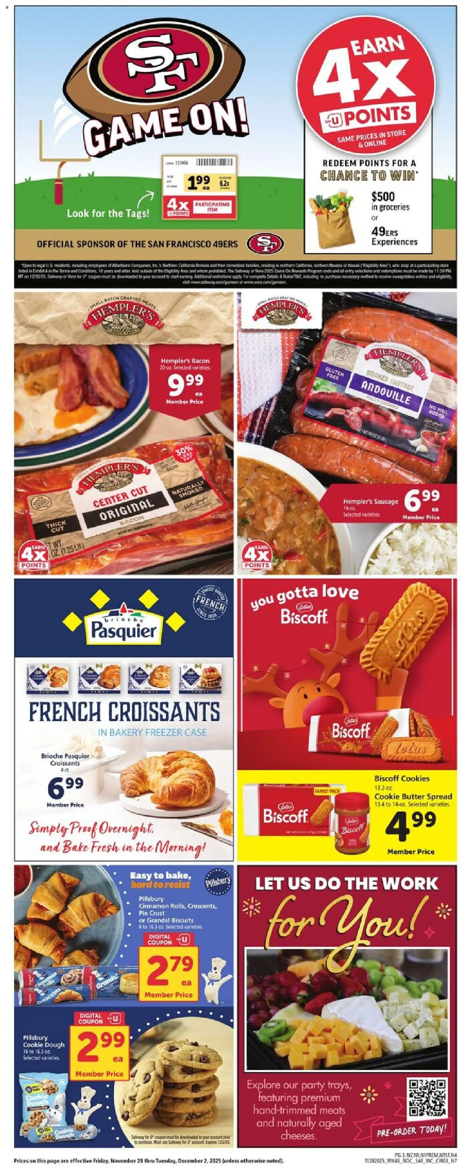 Safeway Weekly Ad - valid from 28.11.2025 | Page: 3 | Products: Bakery, Wc, Butter, Freezer
