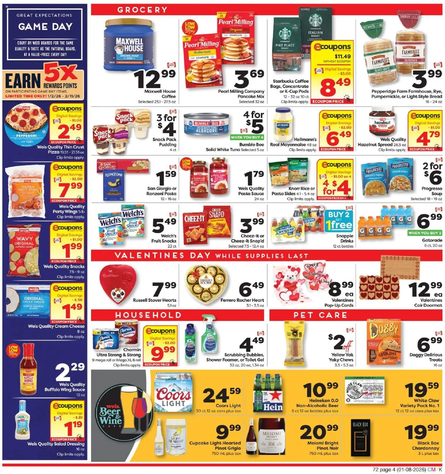 Weis Weekly Circular - WV - valid from 08.01.2026 | Page: 4 | Products: Coffee, Salad, Mayonnaise, Sauce