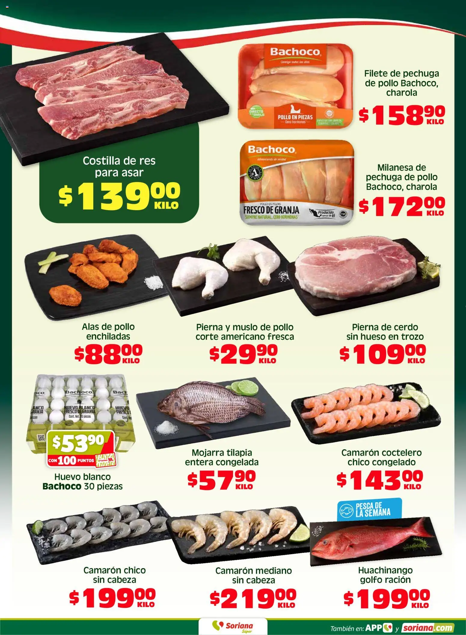 Nuevas ofertas de Soriana válidas en toda la República Mexicana desde el 24.04.2026. ¡Encuentra las mejores ofertas en Soriana Fin de Semana Súper: Ags, Nay, Jal, Qro, Col, Mich, Gto, Hgo, Tlax, Mor, Pue, Gro, Oax, Edo. de Mex, Valle de México, Za! | Página: 2 | Productos: Milanesa, Huevo, Cerdo, Res