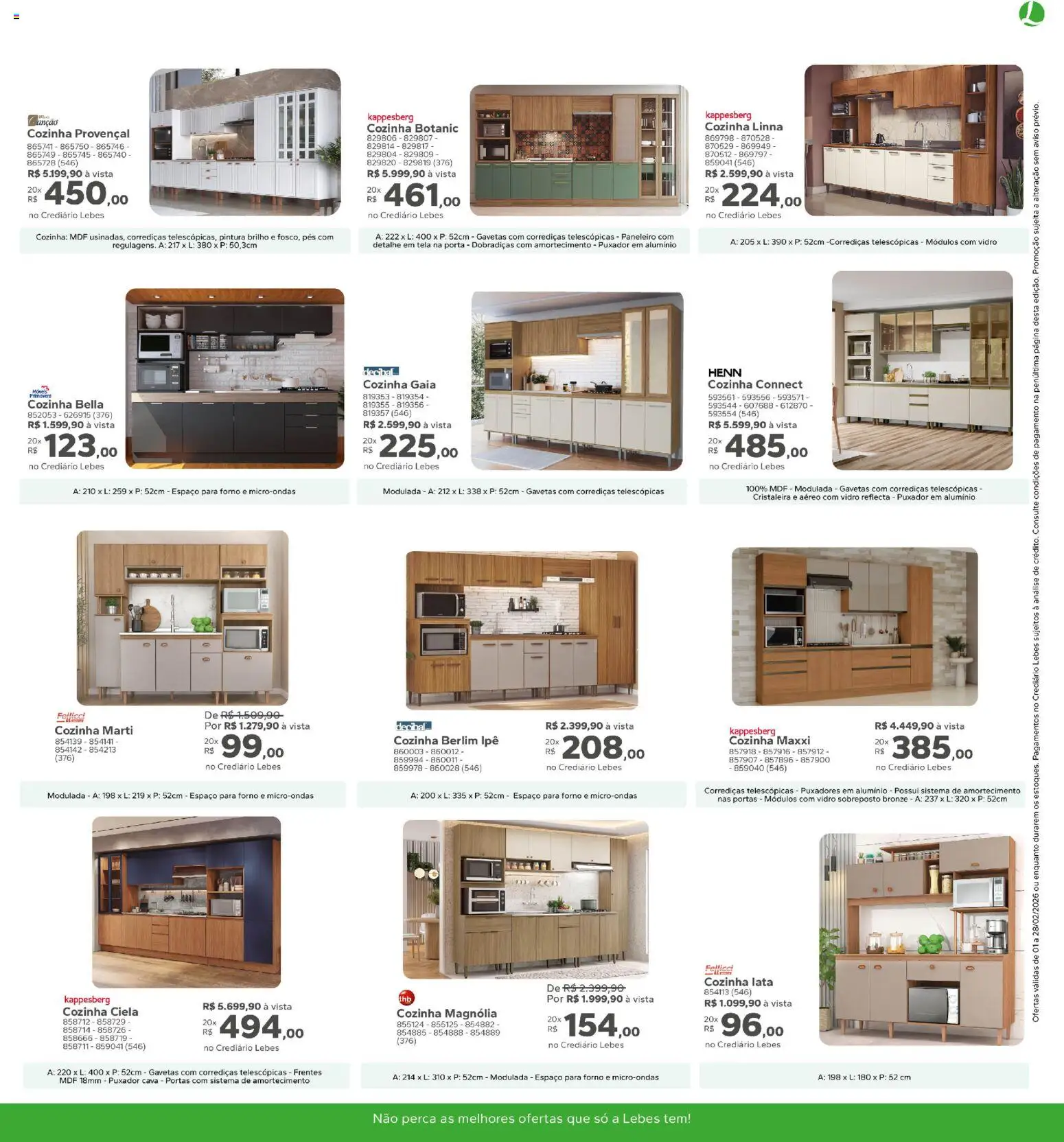 Lebes Folheto - válido de 01.02.2026 | Página: 13 | Produtos: Forno, Porta, Cristaleira, Microondas