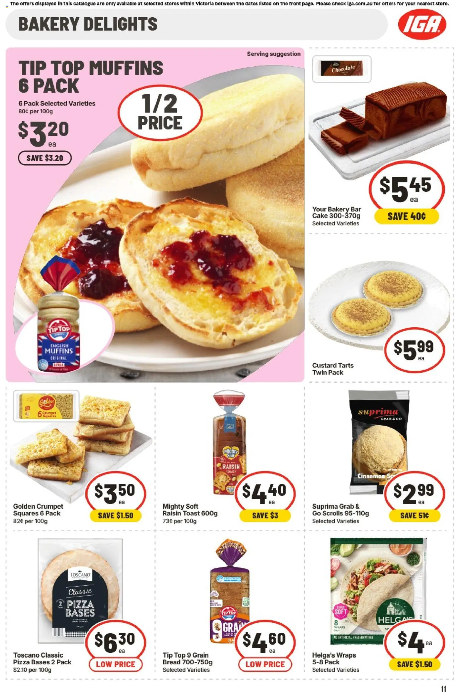 IGA catalogue - valid from 04.02.2026 | Page: 17 | Products: Chocolate, Pizza, Muffins, Bakery