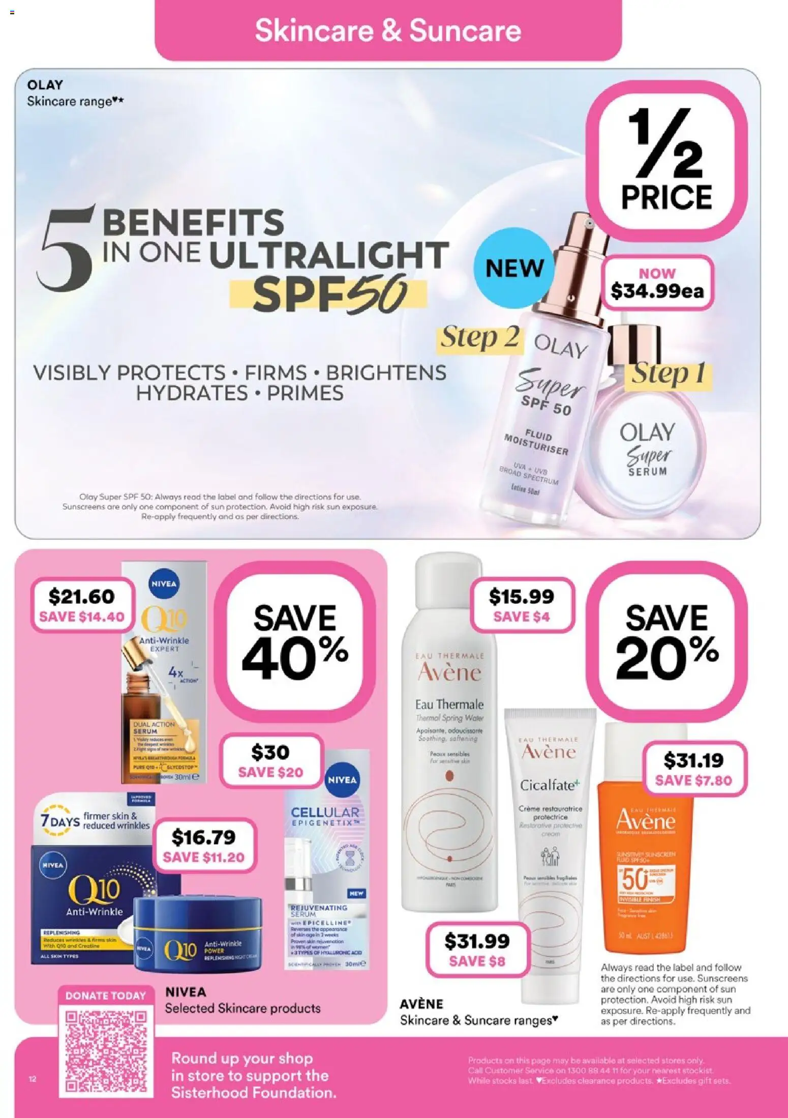 Priceline Pharmacy catalogue - valid from 25.03.2026 | Page: 12 | Products: Moisturiser, Cream, Water
