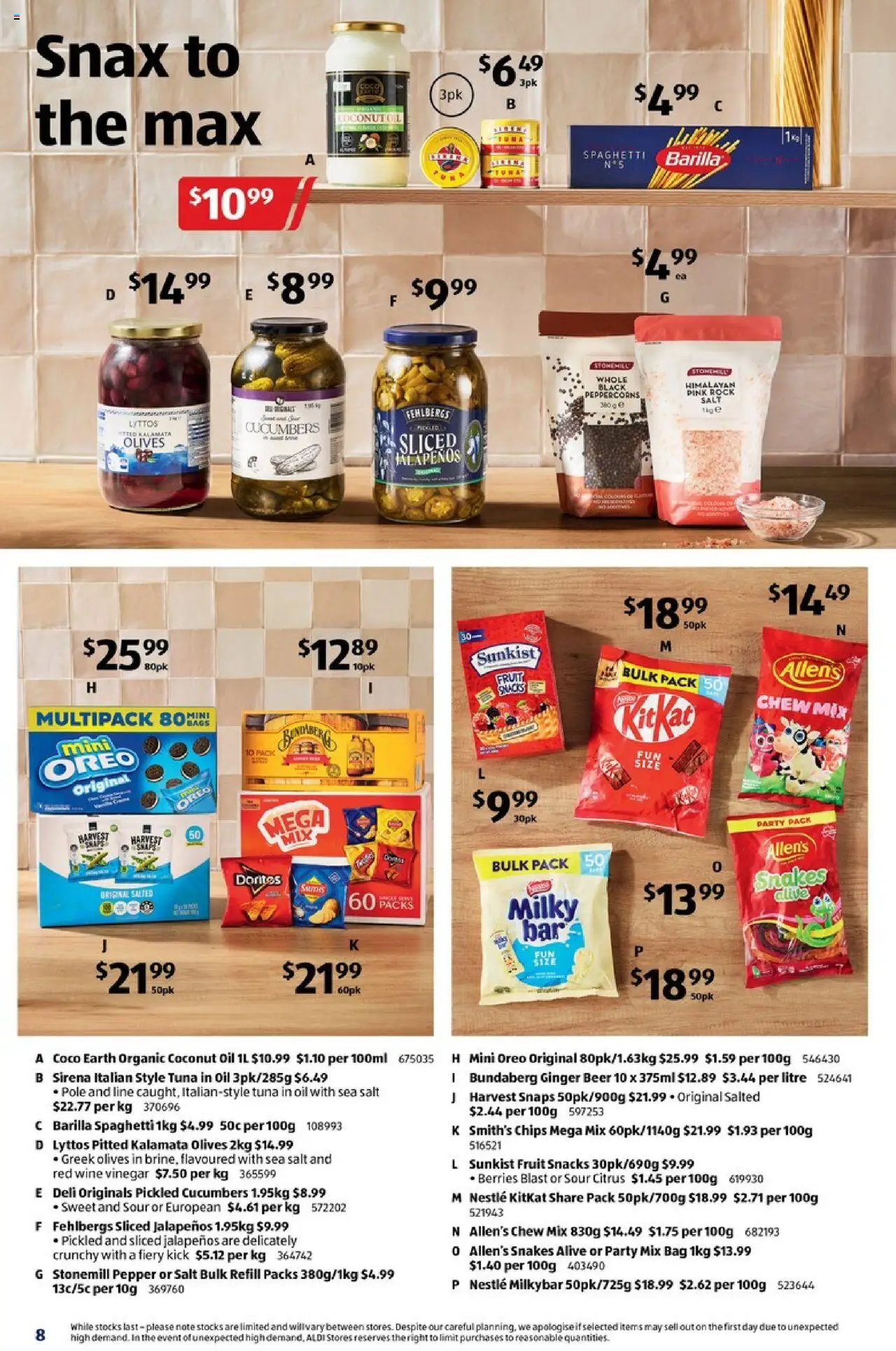Aldi catalogue - valid from 27.08.2025 | Page: 8 | Products: Ginger, Wine, Olives, Chips