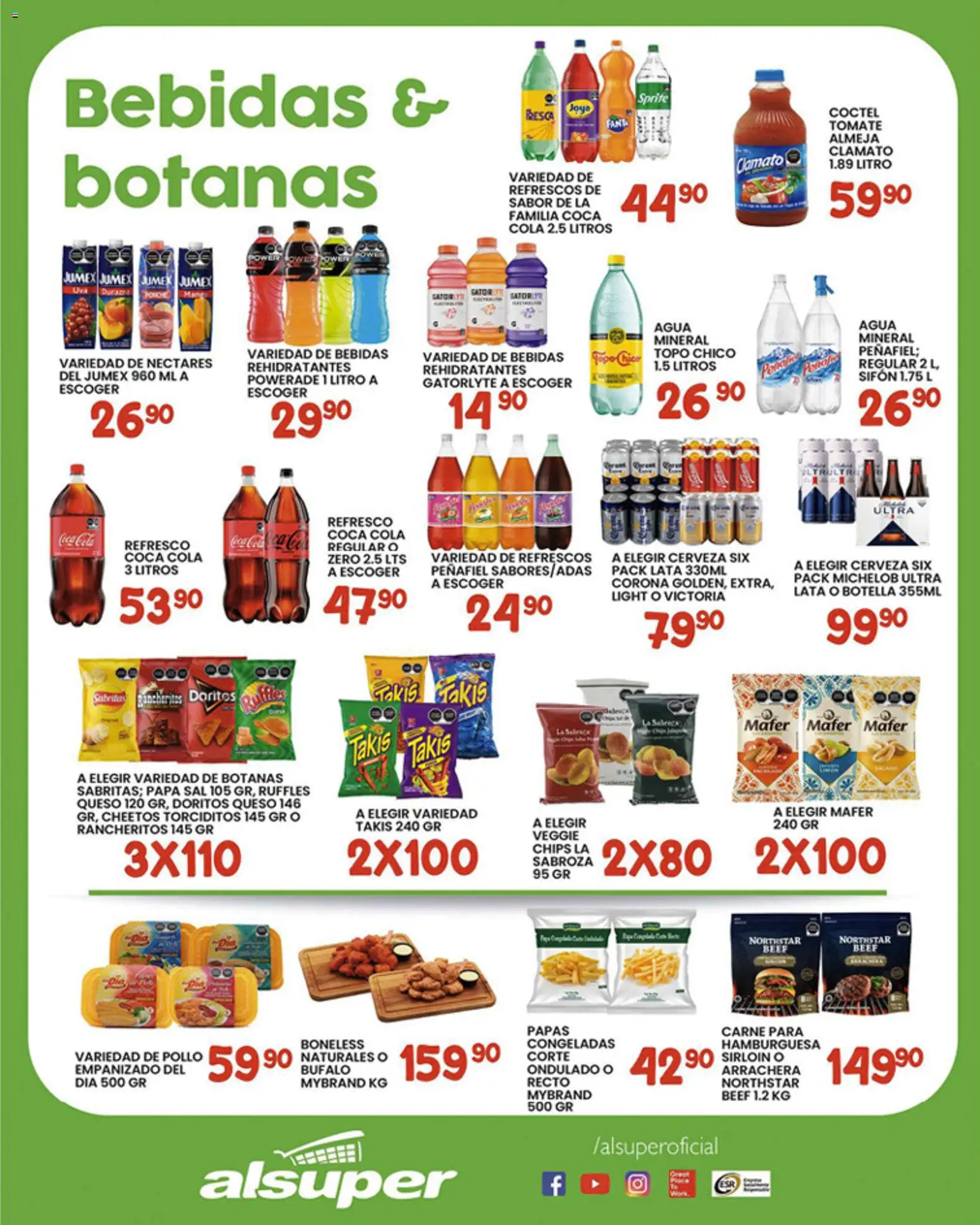 Nuevas ofertas de Alsuper válidas en toda la República Mexicana desde el 16.01.2026. ¡Encuentra las mejores ofertas en Alsuper folleto Laguna! | Página: 3 | Productos: Sal, Tomate, Queso, Cerveza