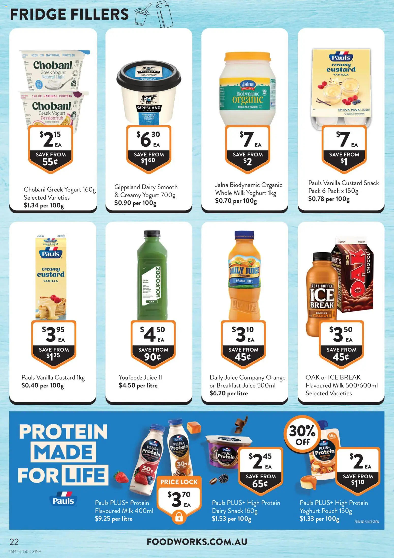 Foodworks catalogue - valid from 15.04.2026 | Page: 22 | Products: Milk, Chocolate, Juice, Fridge