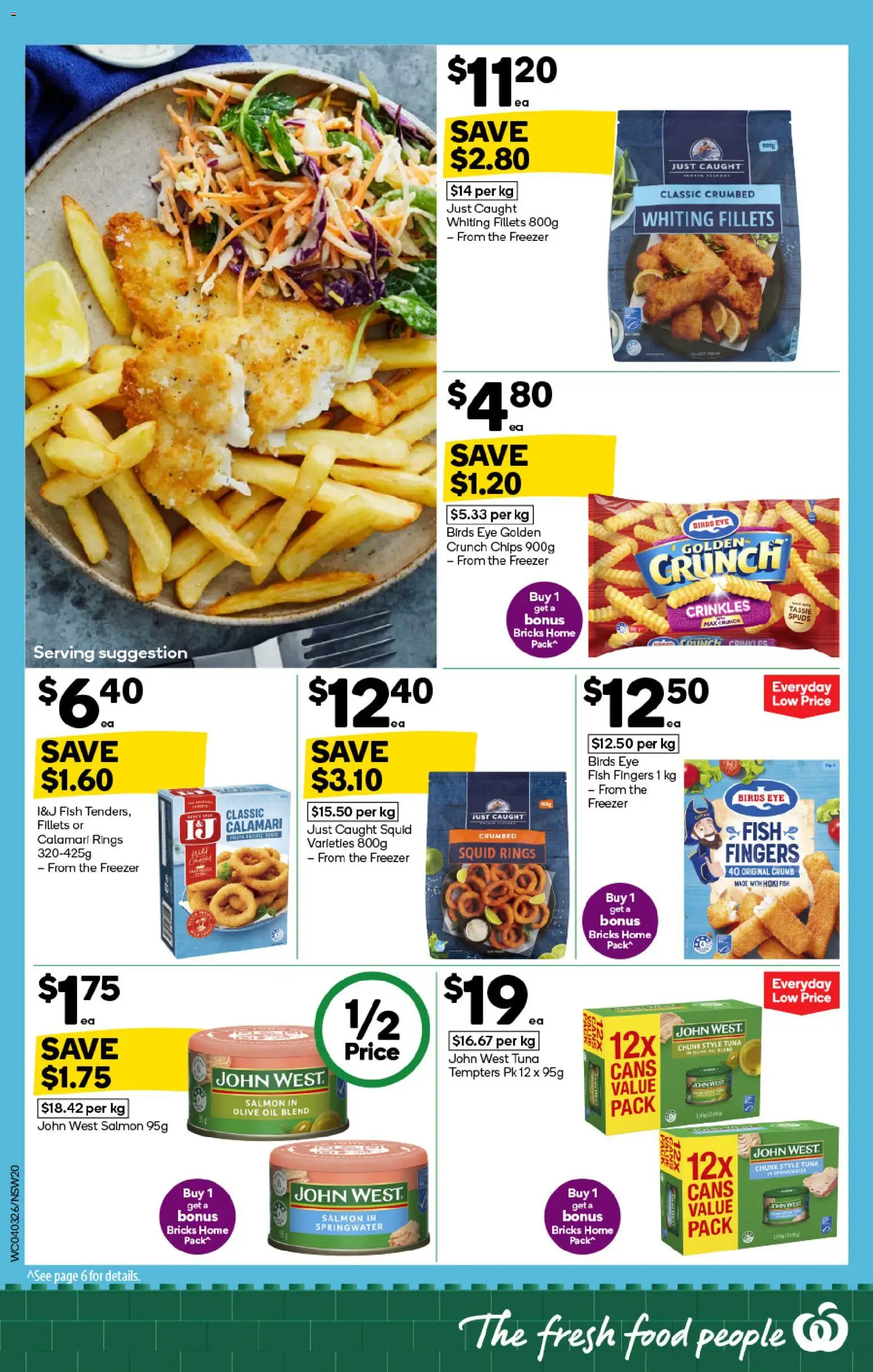 Woolworths catalogue - valid from 04.03.2026 | Page: 20 | Products: Fish, Chips, Tuna, Freezer