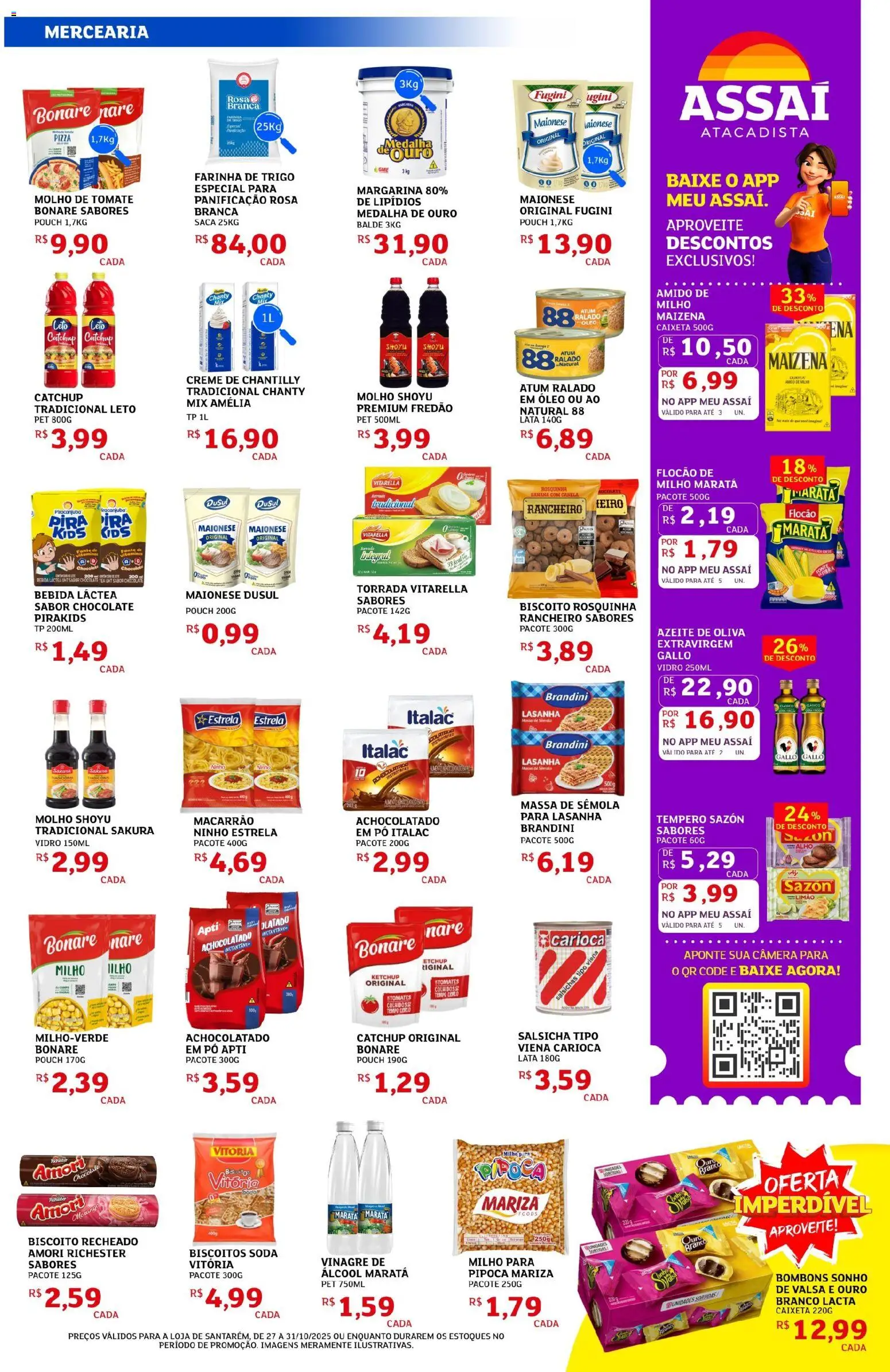 Assaí Atacadista Folheto - válido de 27.10.2025 | Página: 3 | Produtos: Pó, Biscoito, Salsicha, Canela