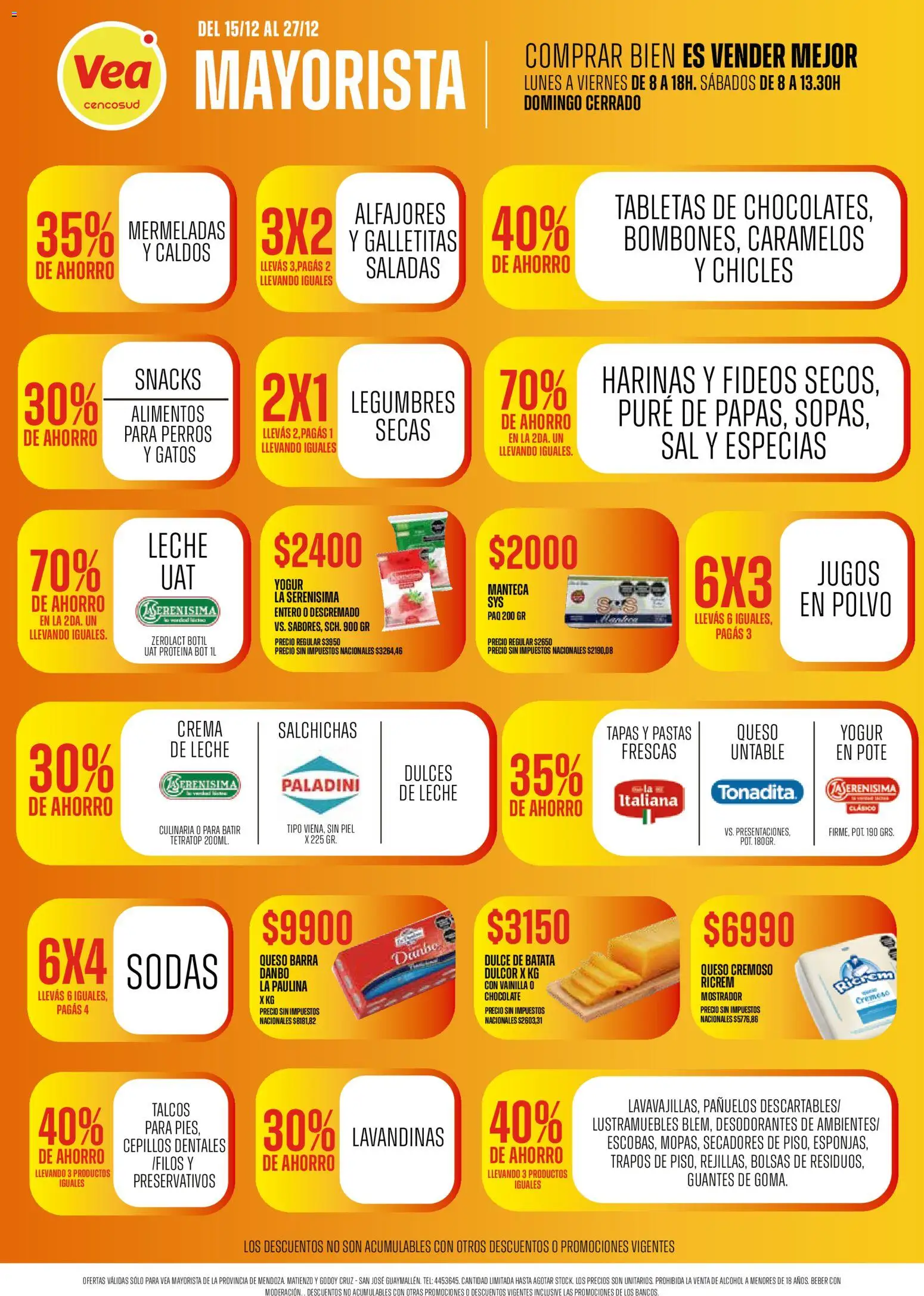 Vea - Ofertas Vea mayorista │ válido desde el 15.12.2025 | Página: 2 | Productos: Batata, Sal, Fideos, Guantes