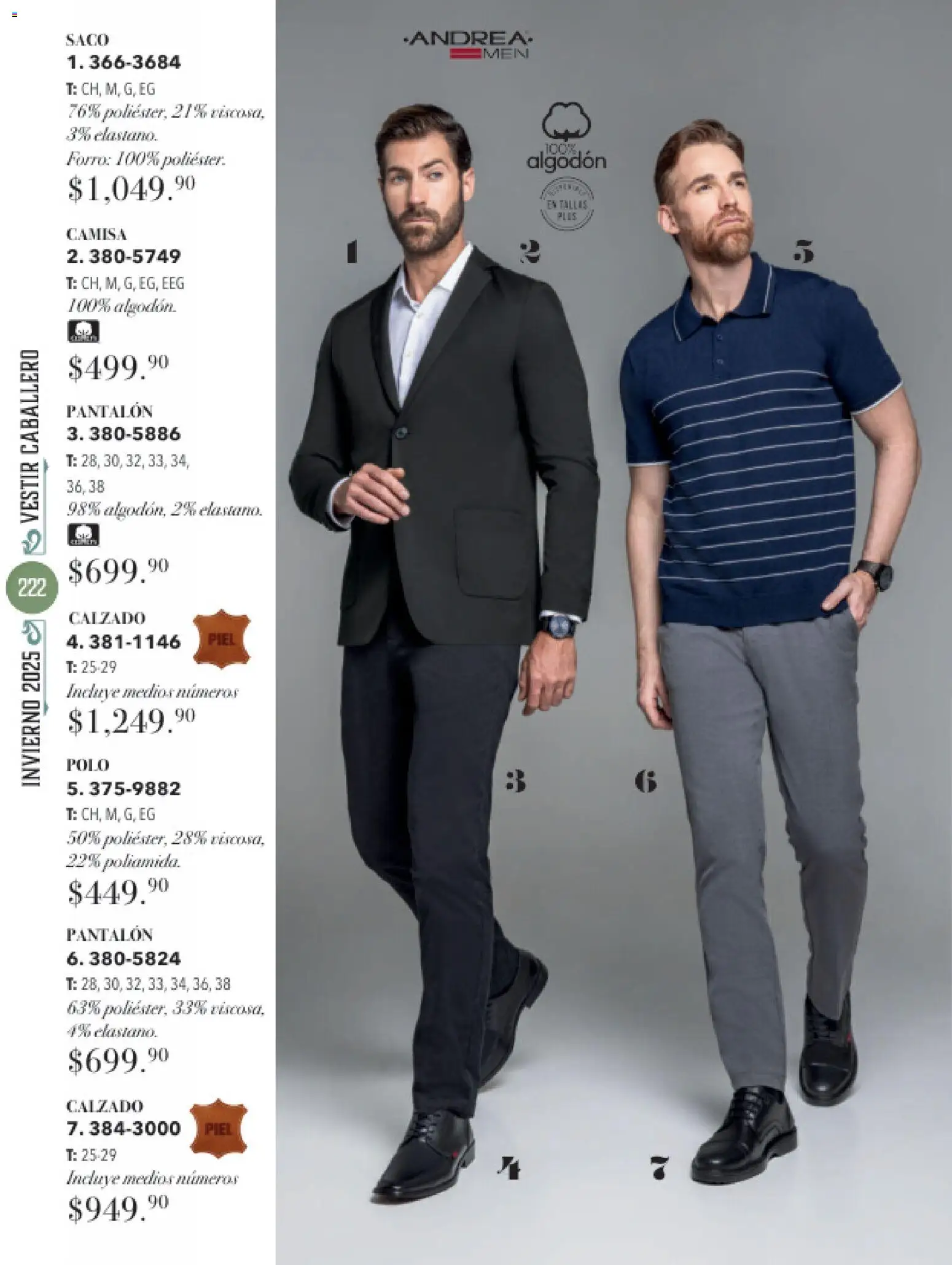 Nuevas ofertas de Andrea válidas en toda la República Mexicana desde el 26.11.2025. ¡Encuentra las mejores ofertas en Andrea catálogo Invierno! | Página: 222 | Productos: Camisa, Algodón