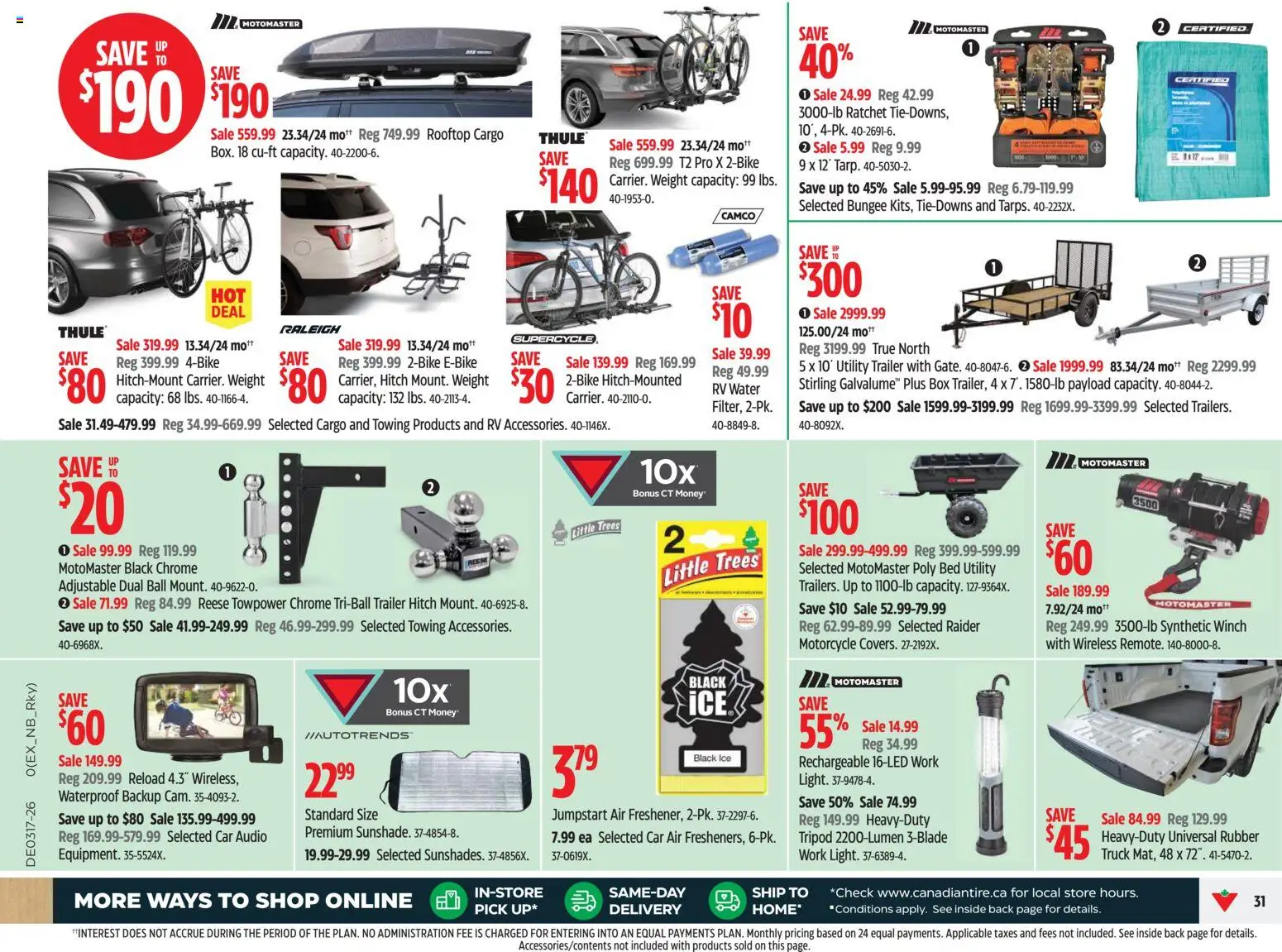 Canadian Tire flyer valid from 23.04.2026 | Page: 31 | Products: Audio, Bed, Box