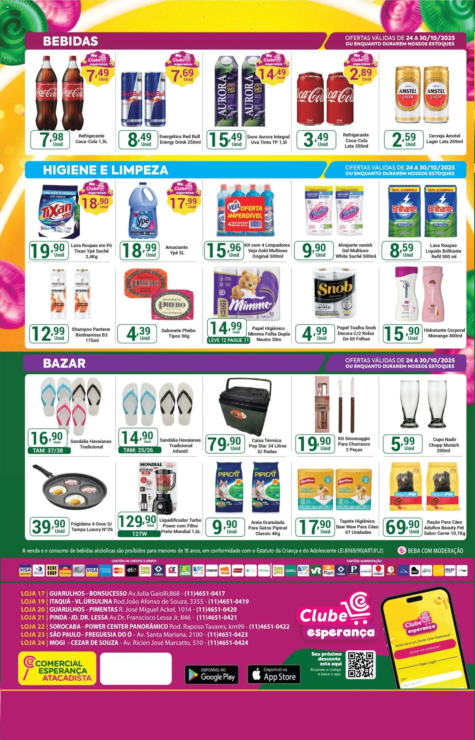 Comercial Esperança Folheto - válido de 24.10.2025 | Página: 4 | Produtos: Papel toalha, Cola, Suco, Carne